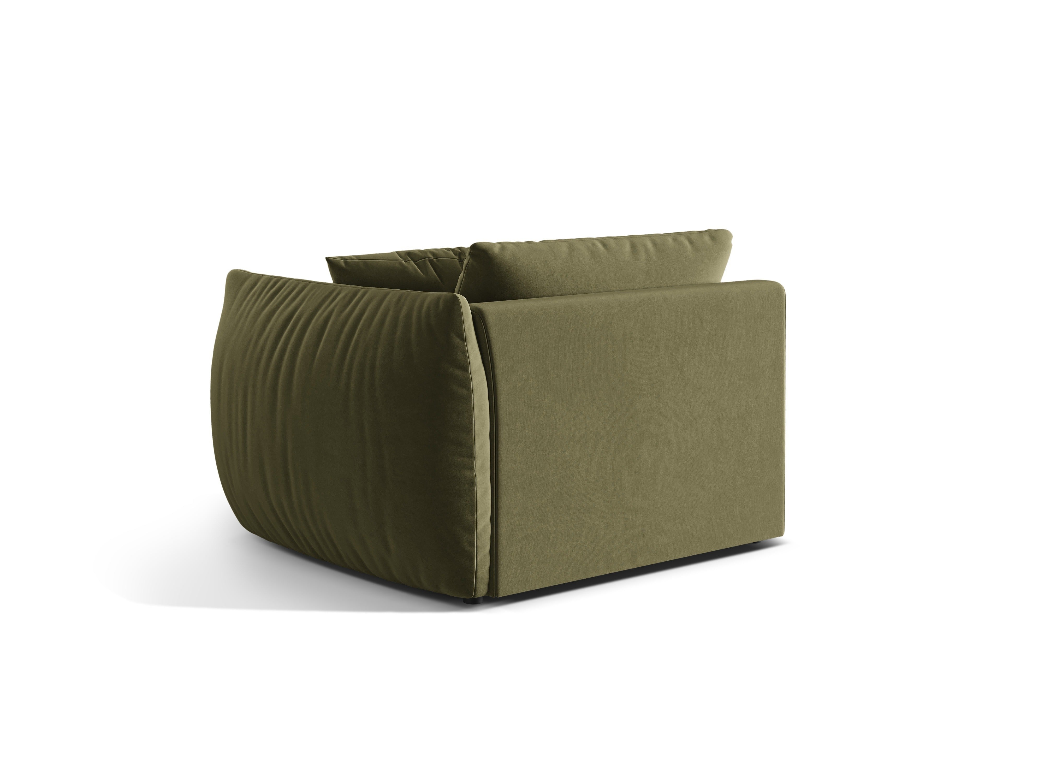 CHRIS Velvet Modular Sofa - Right Element in Light Green