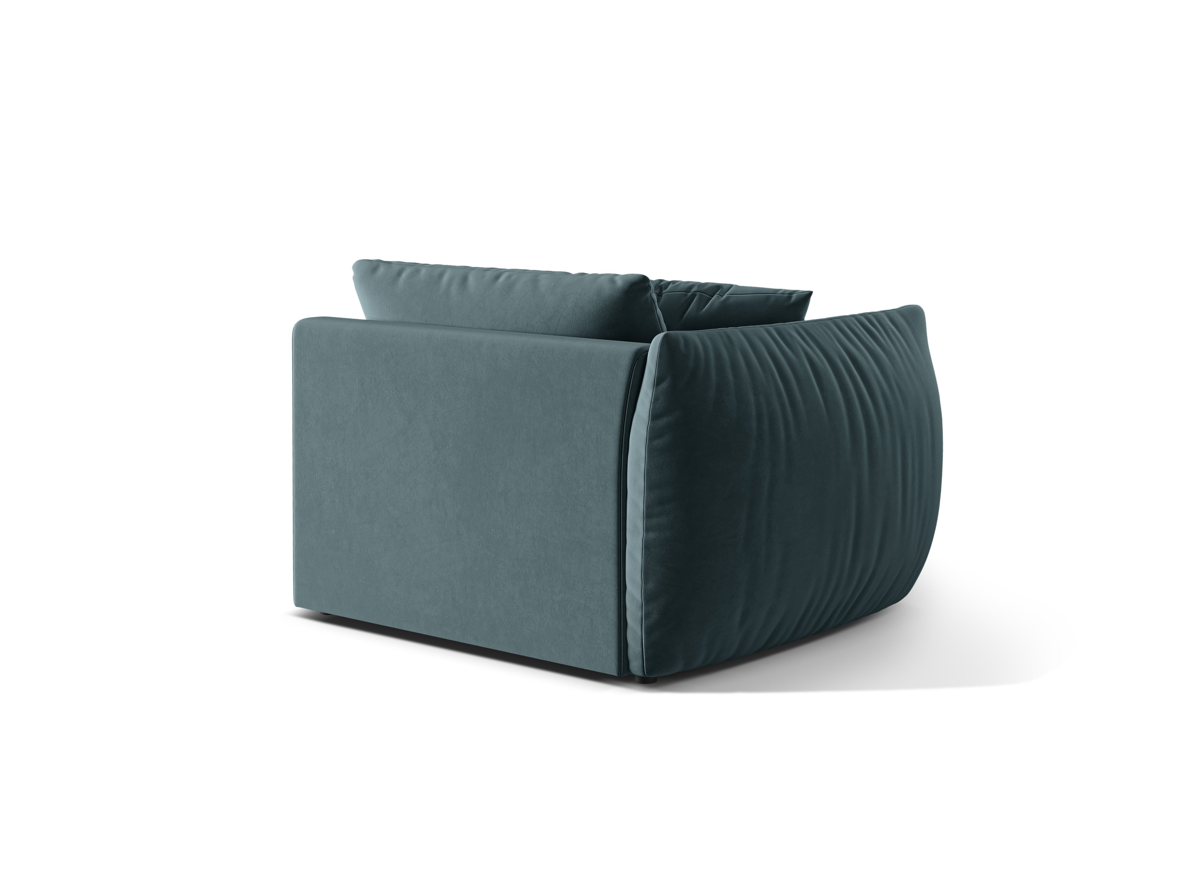 CHRIS Velvet Modular Sofa - Wide Left Element in Light Blue