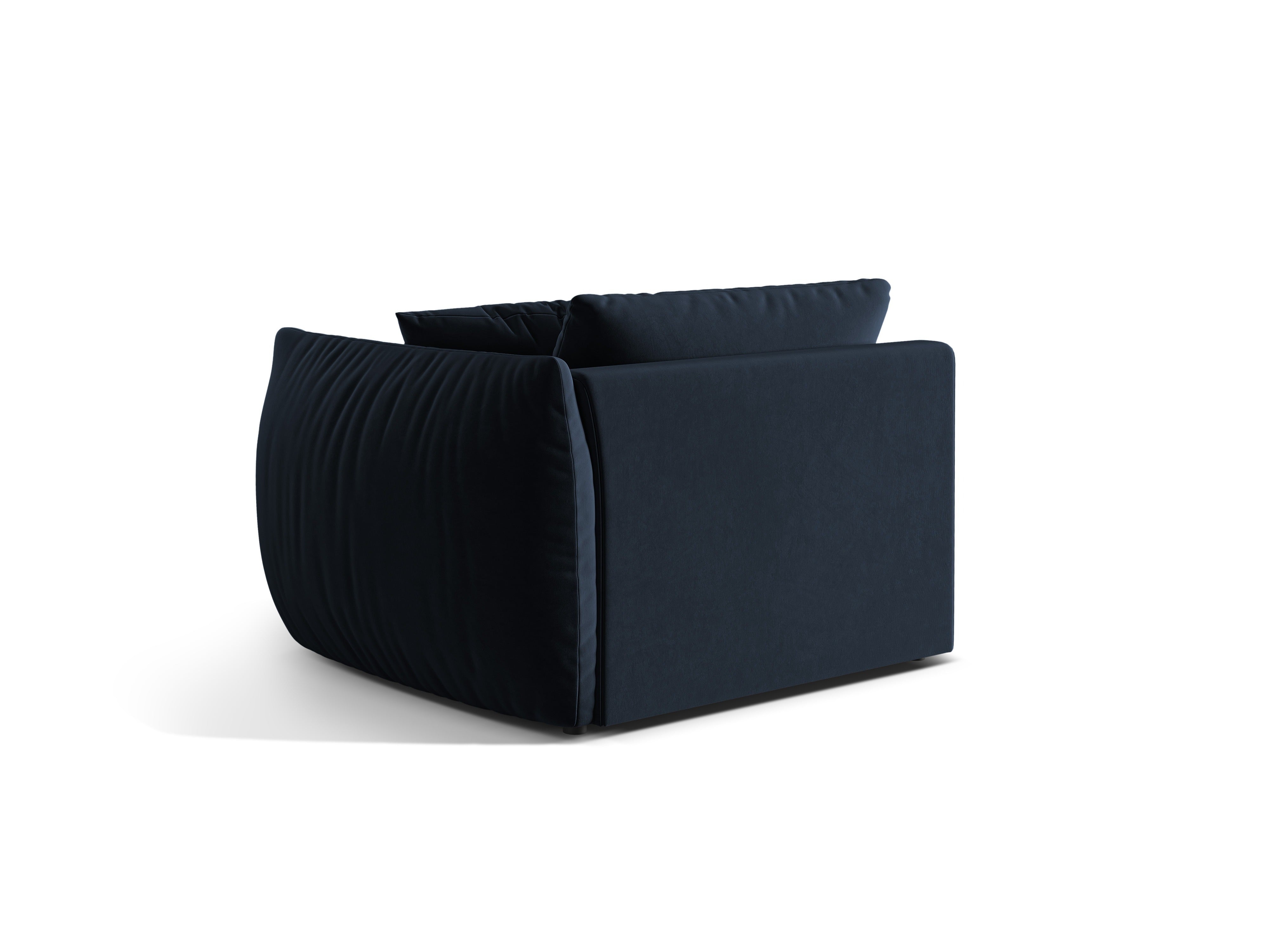 Modulares Samtsofa CHRIS - breites rechte Element in königsblau