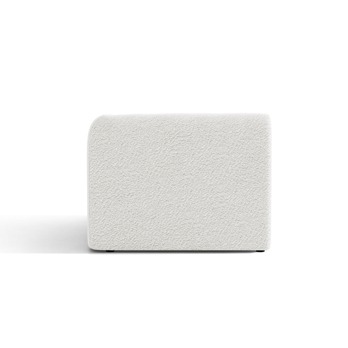 Sofa modułowa MILEY - moduł prawostronny biały boucle – tkanina bouclé