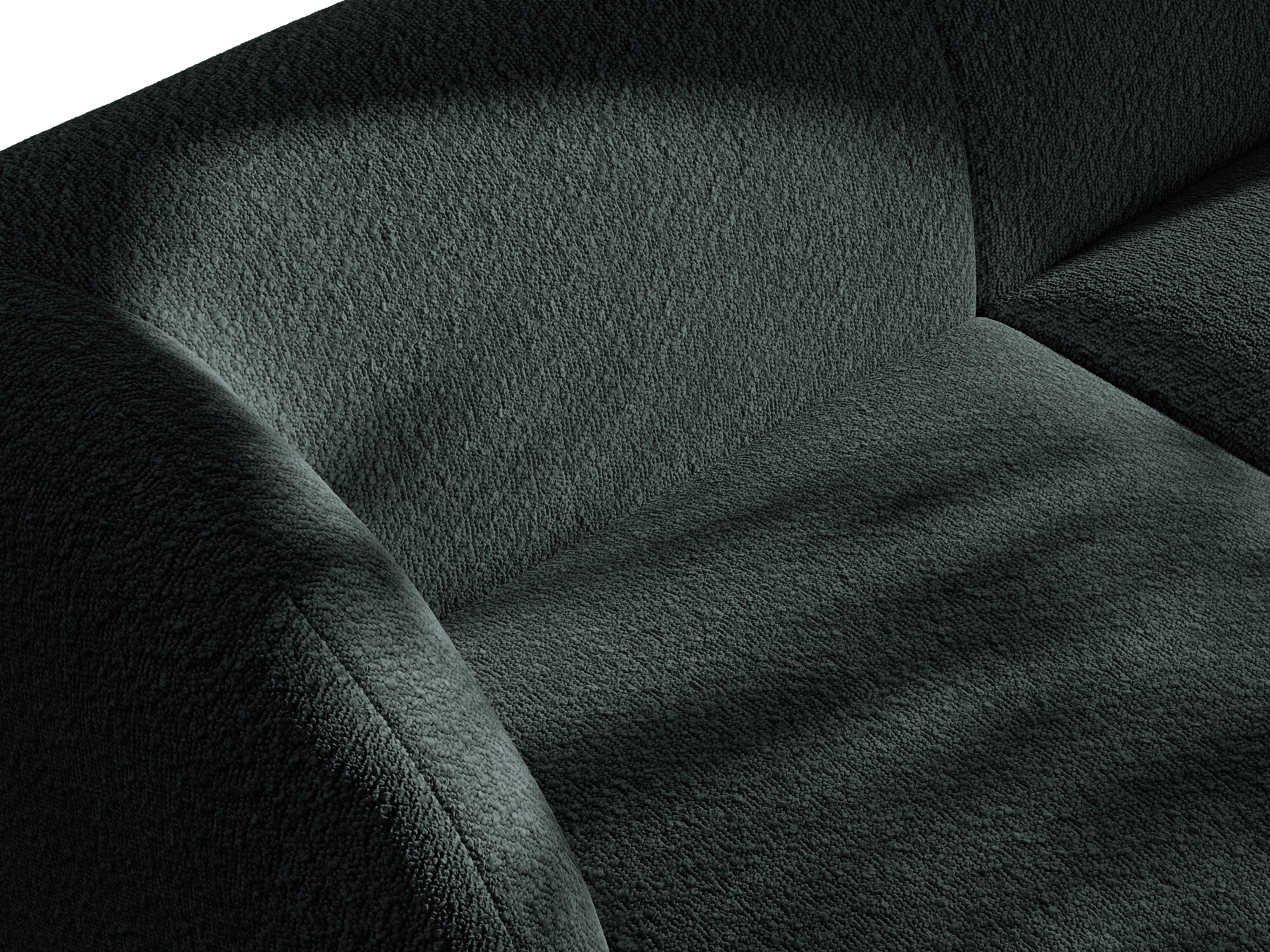 Sofa modułowa MILEY - moduł prawostronny czarny boucle do salonu – Micadoni