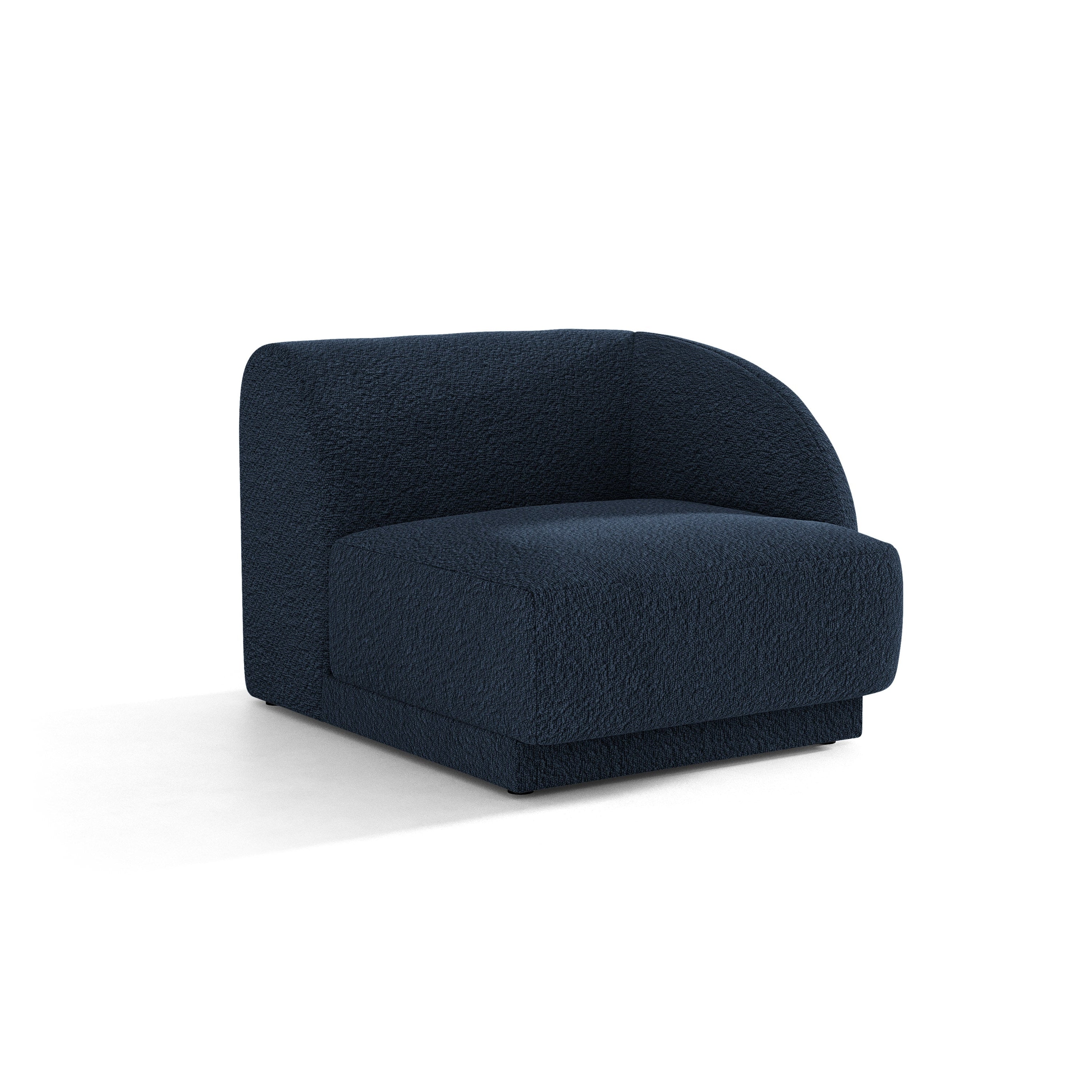 Modulares Sofa MILEY - rechter Modul in dunkelblauem Boucle