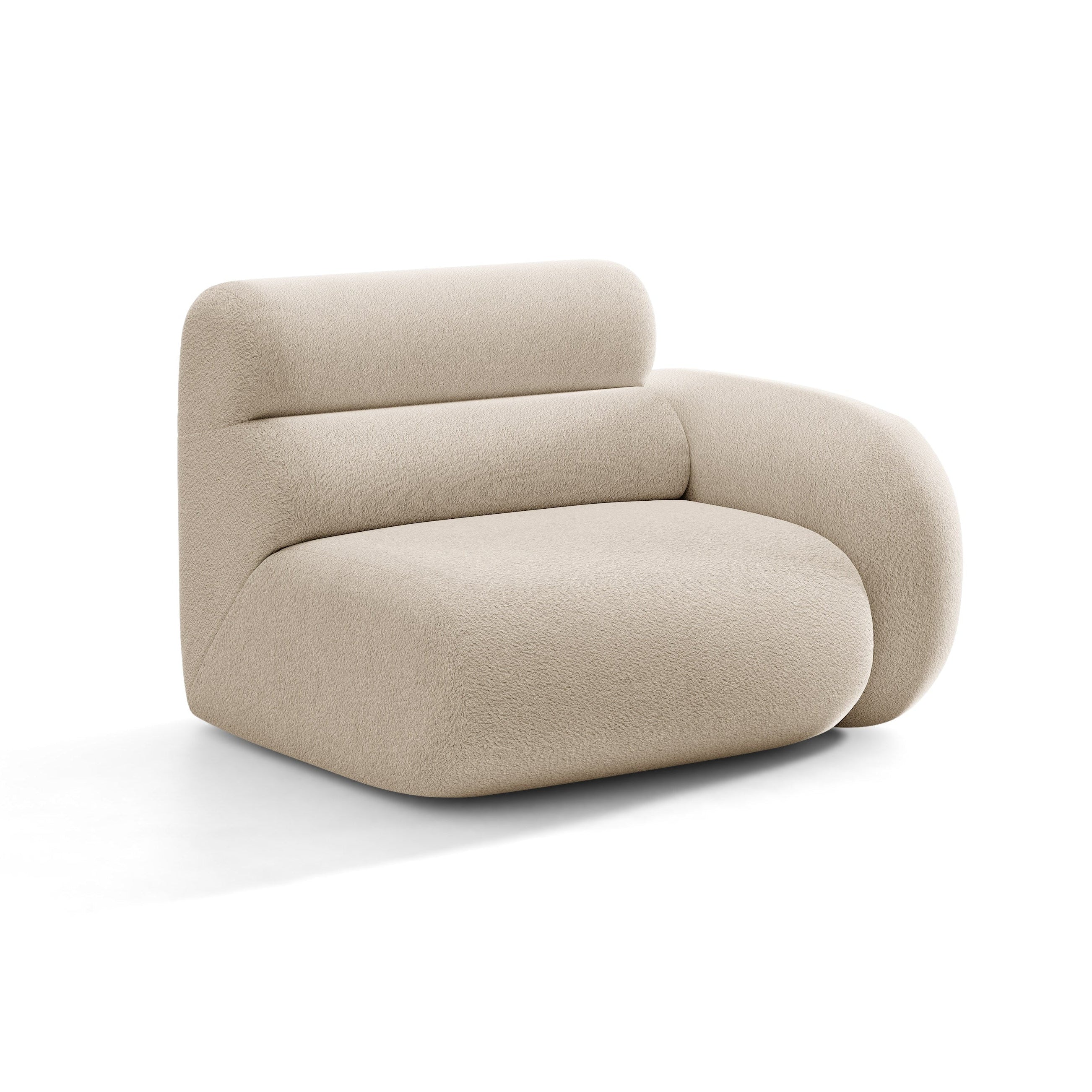 Modulares Sofa NEO - rechtes Modul in beigem Boucle