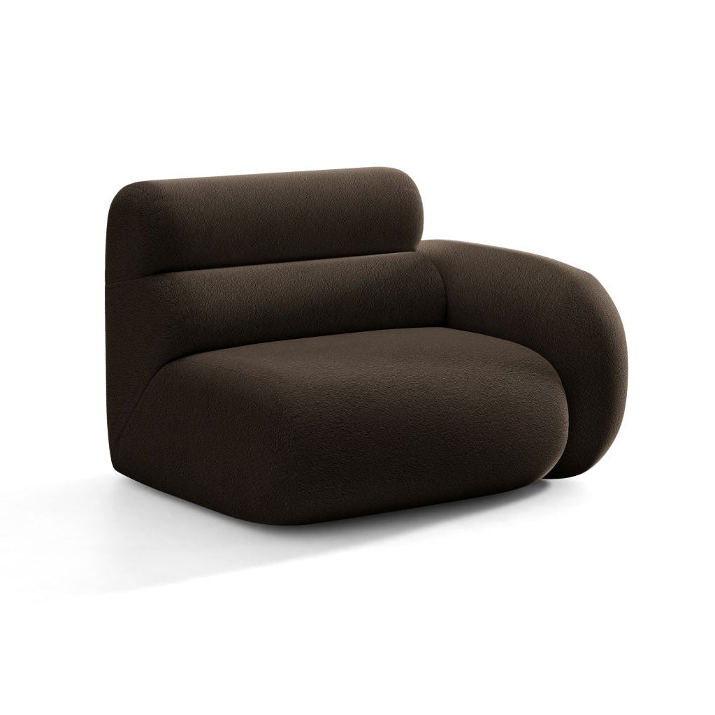 Modulares Sofa NEO - rechtes Modul in braunem Boucle