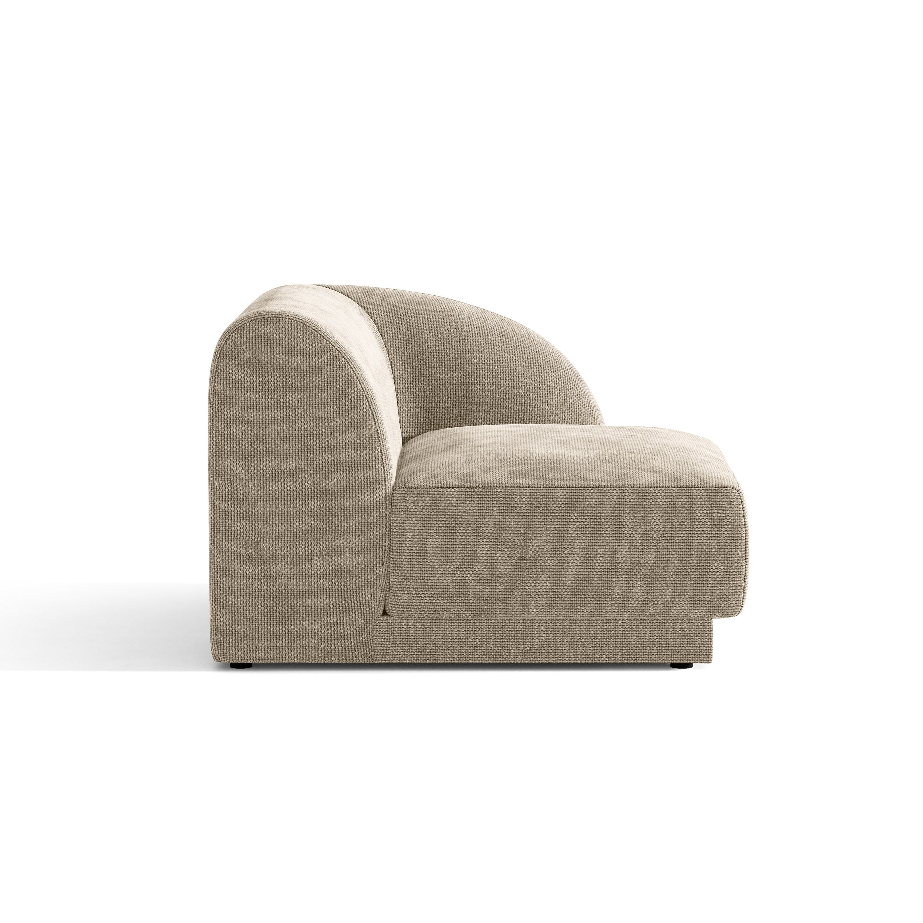 Modulsofa MILEY - rechte Modulkombination in seidigem beige Chenille