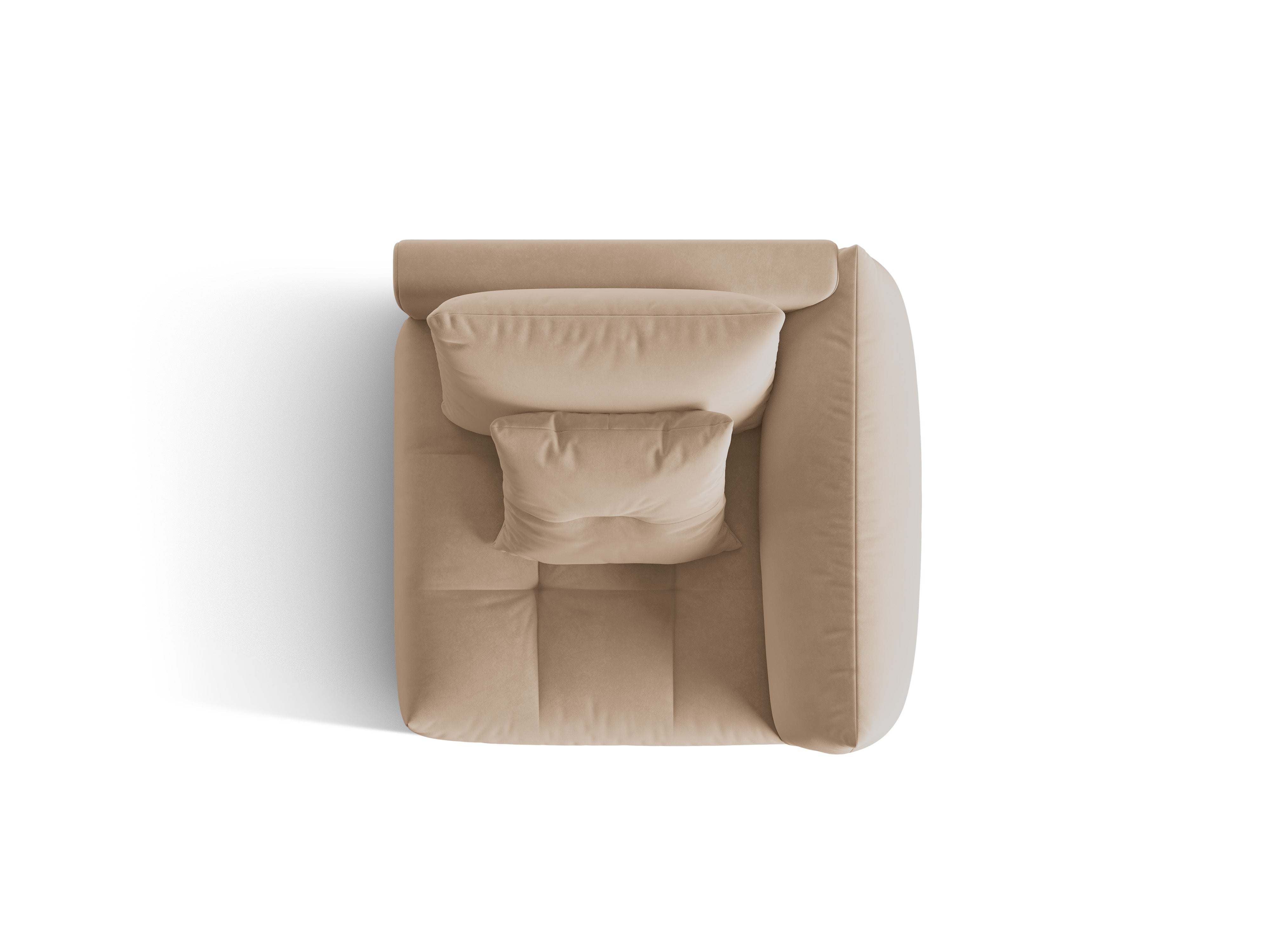 Samt-Modulsessel BLOOM - rechte Sand-Element