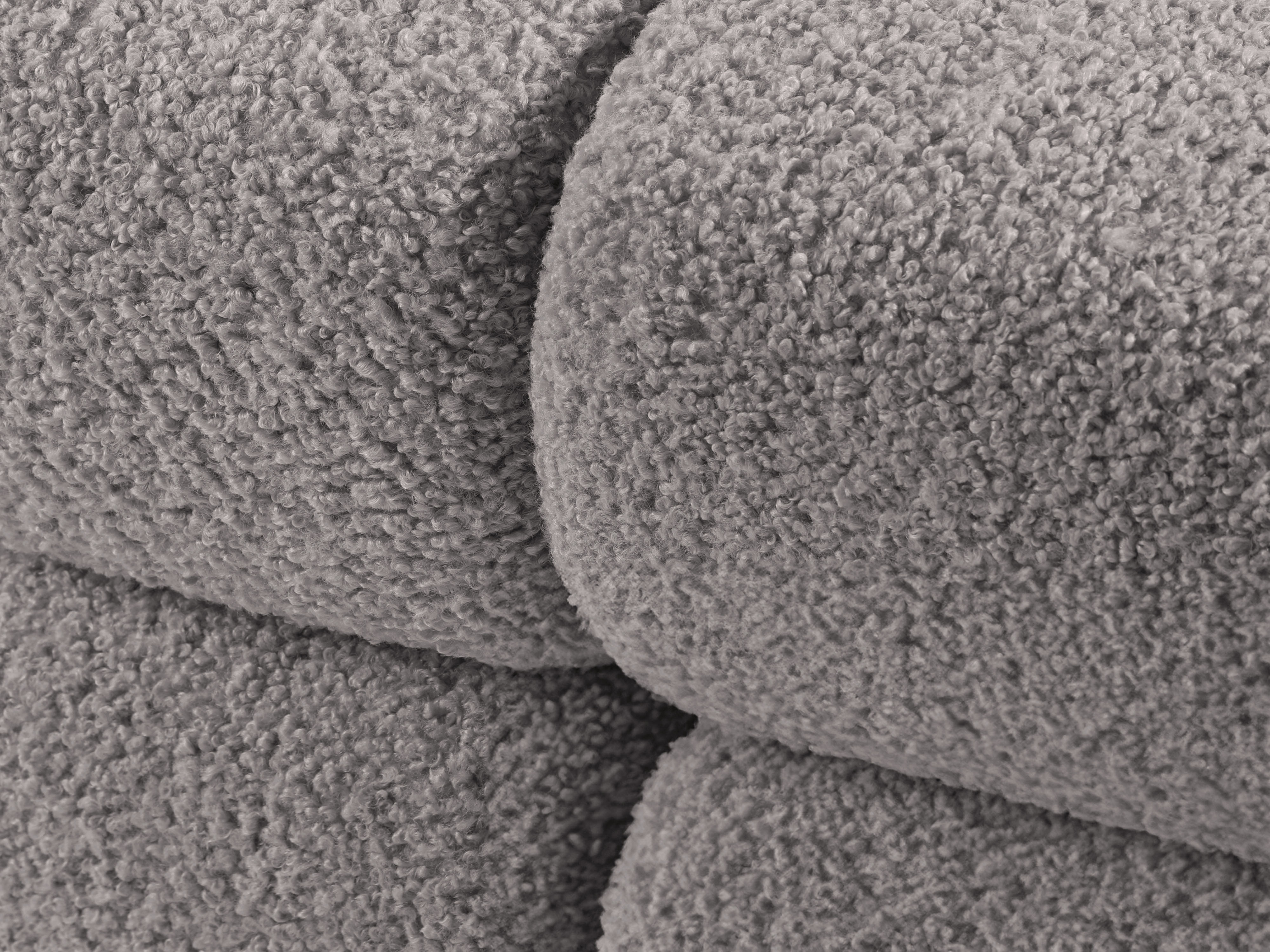Modulares Sofa BELLIS - rechter Modul in grauem Boucle