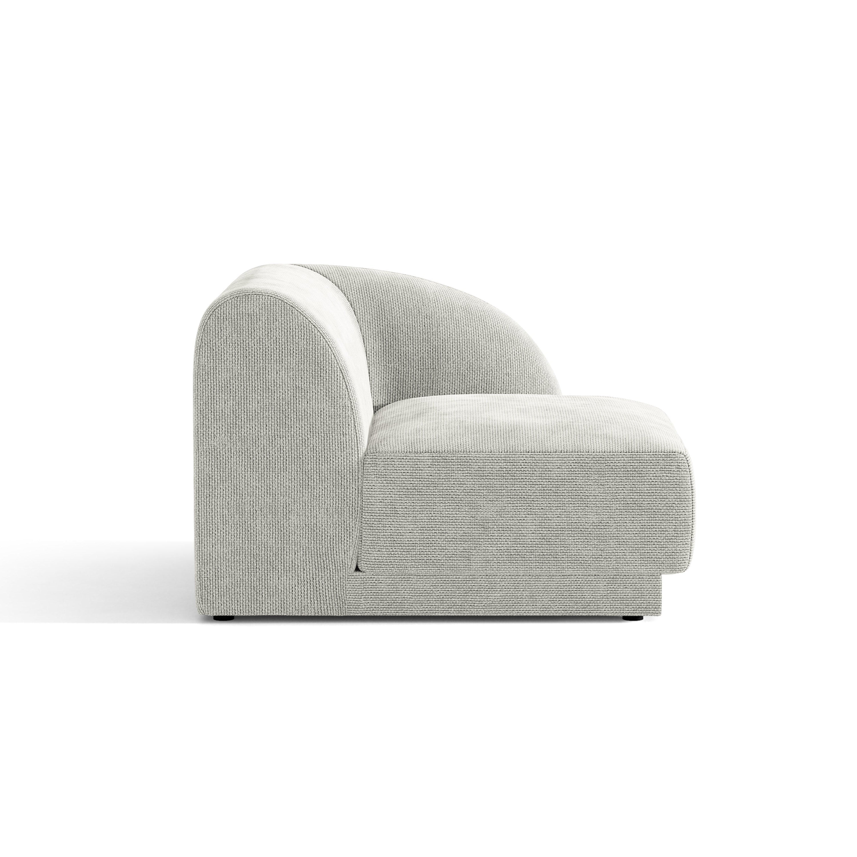 Modulsofa - rechte Modul MILEY graues Chenille
