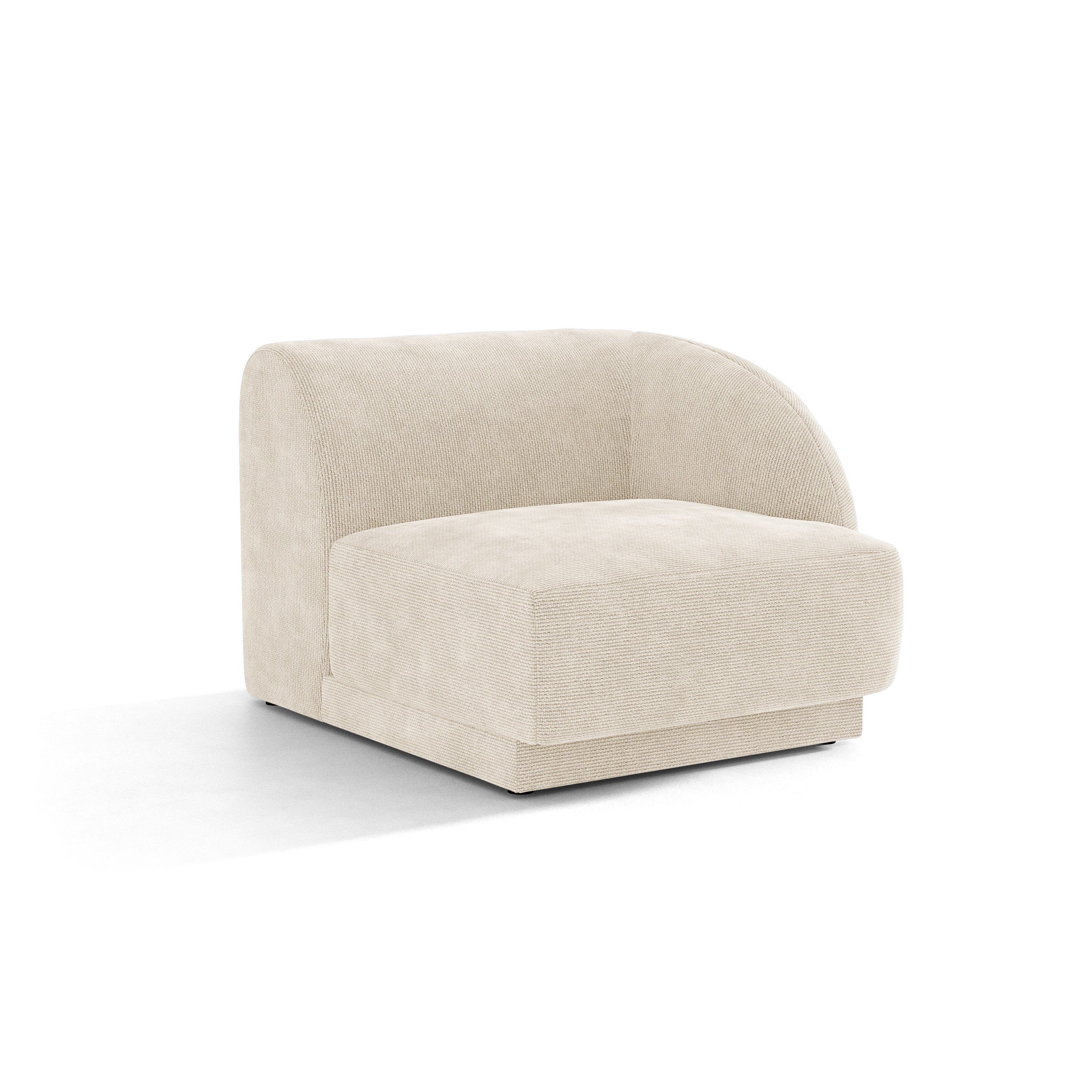 Modulares Sofa - rechter Modul MILEY Elfenbein Chenille