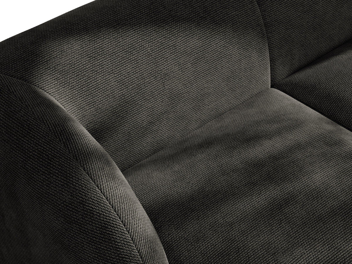 Sofa modułowa - moduł prawostronny MILEY czarny szenil do salonu – Micadoni