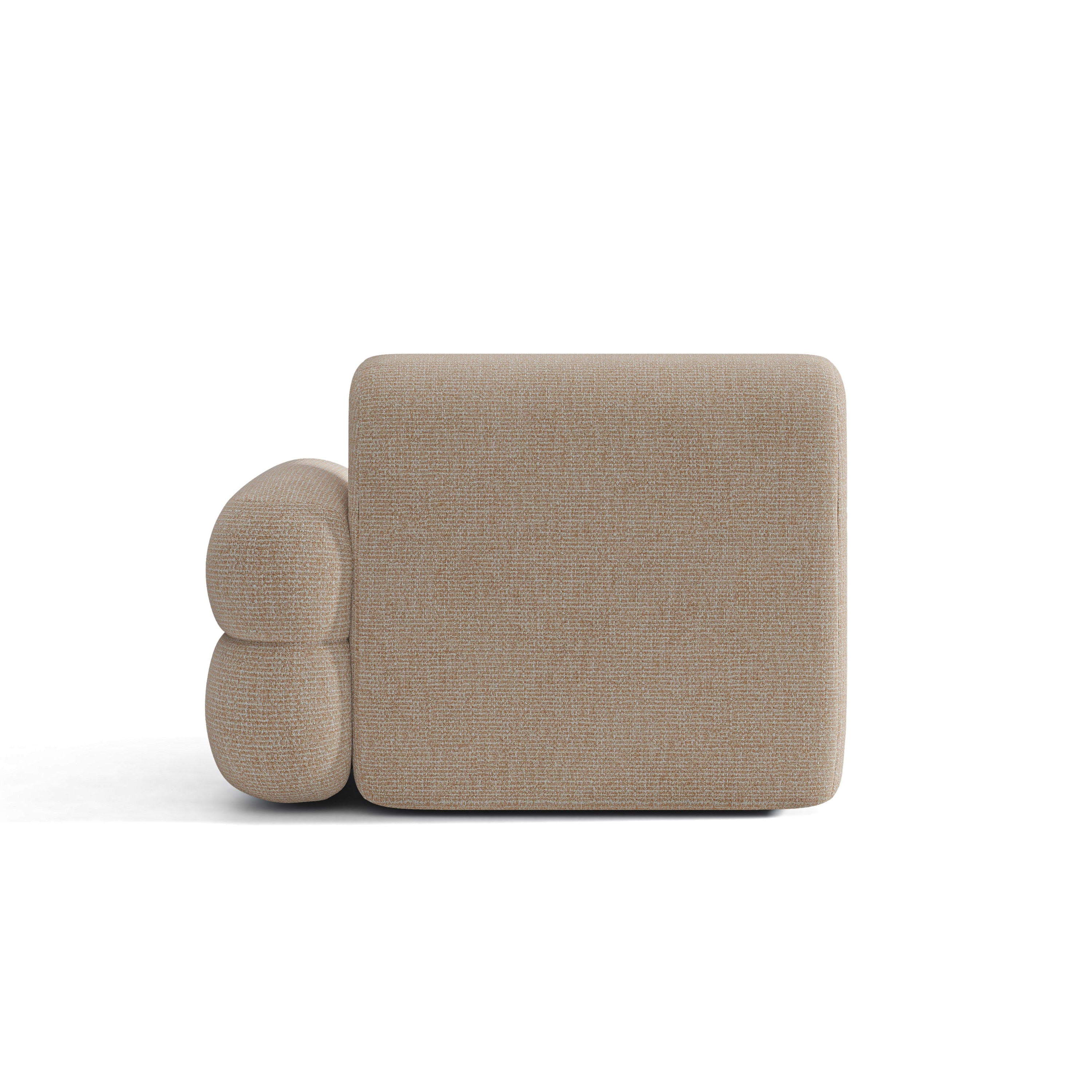 Modulares Sofa NEO - rechtes Element in sandfarbenem Melange