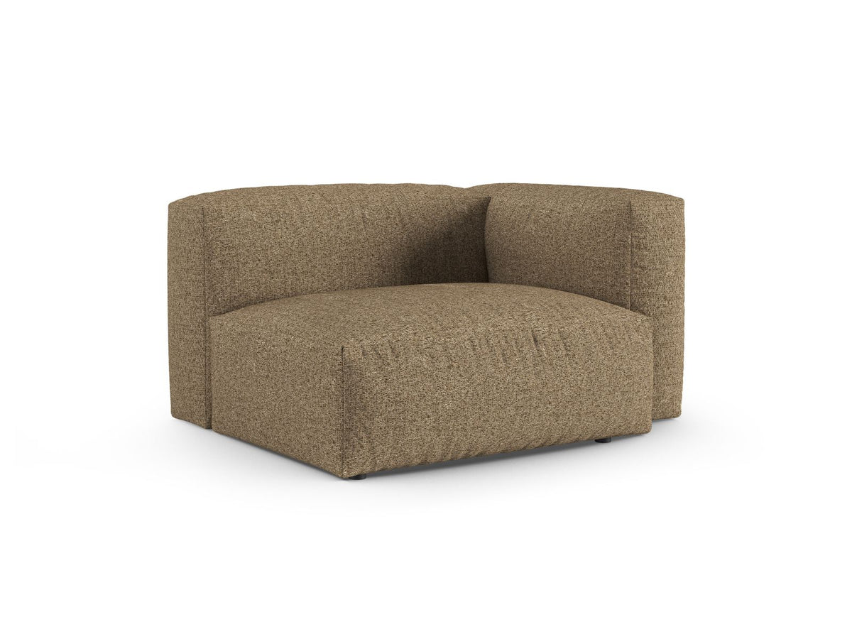 Moduł z prawym podłokietnikiem XL MARTINA cappuccino boucle – ujęcie boczne