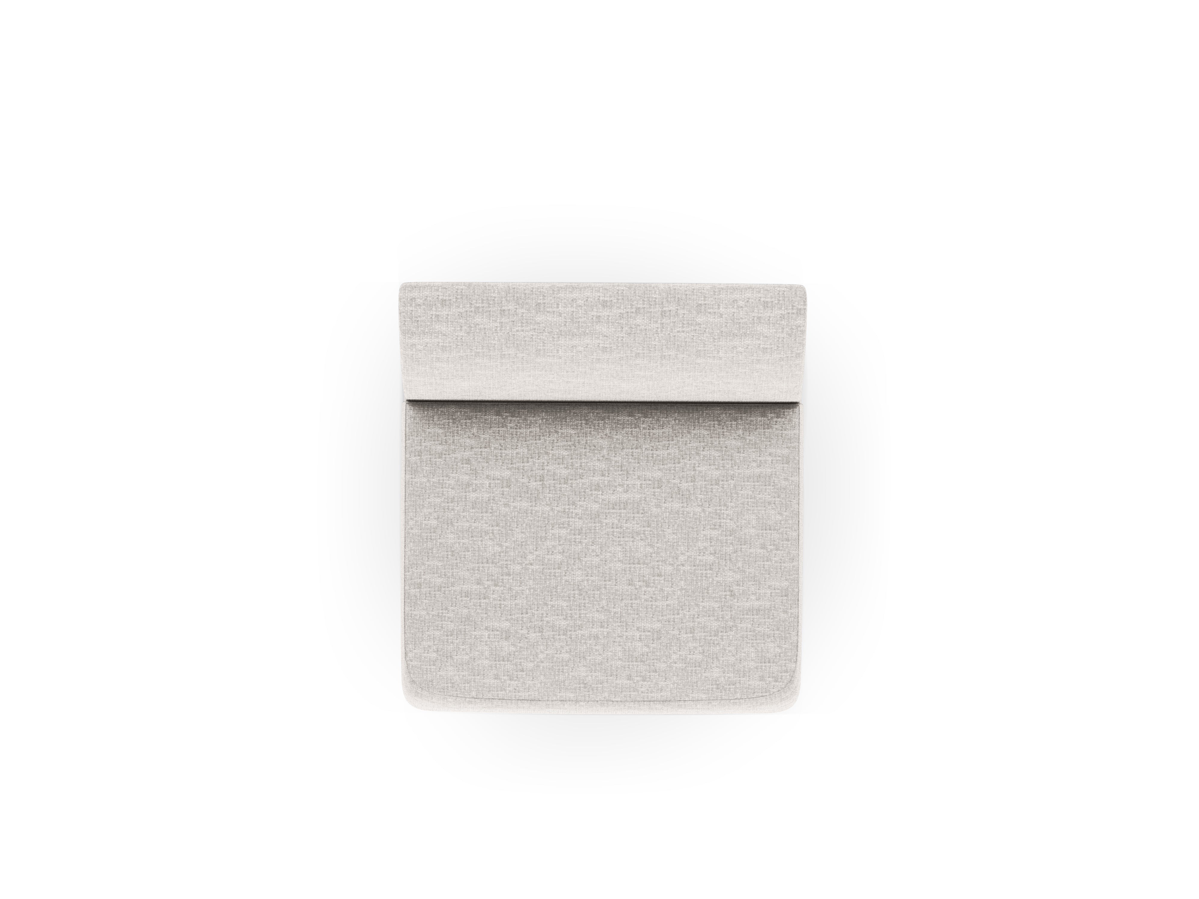Armchair / module MILEY light gray chenille silky