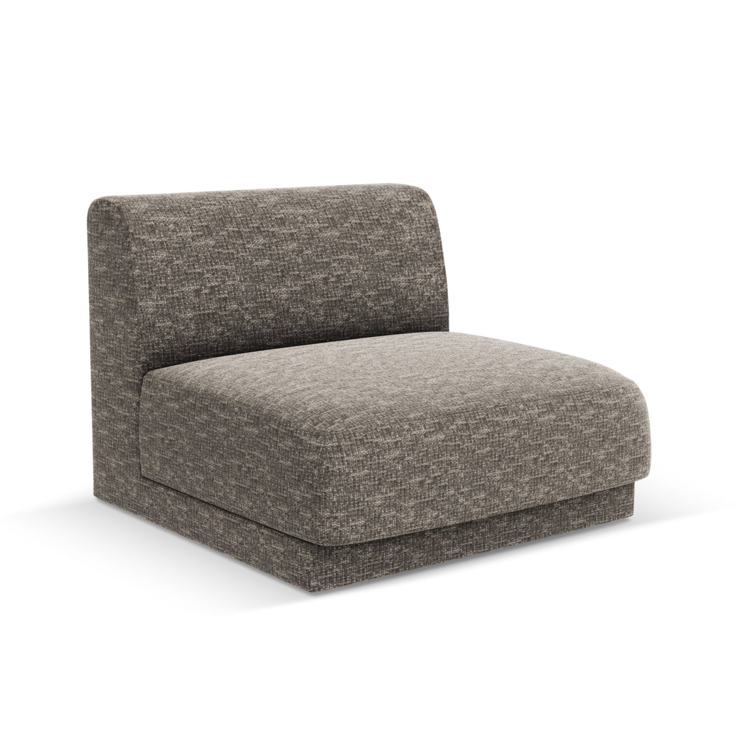 Armchair / module MILEY gray chenille silky