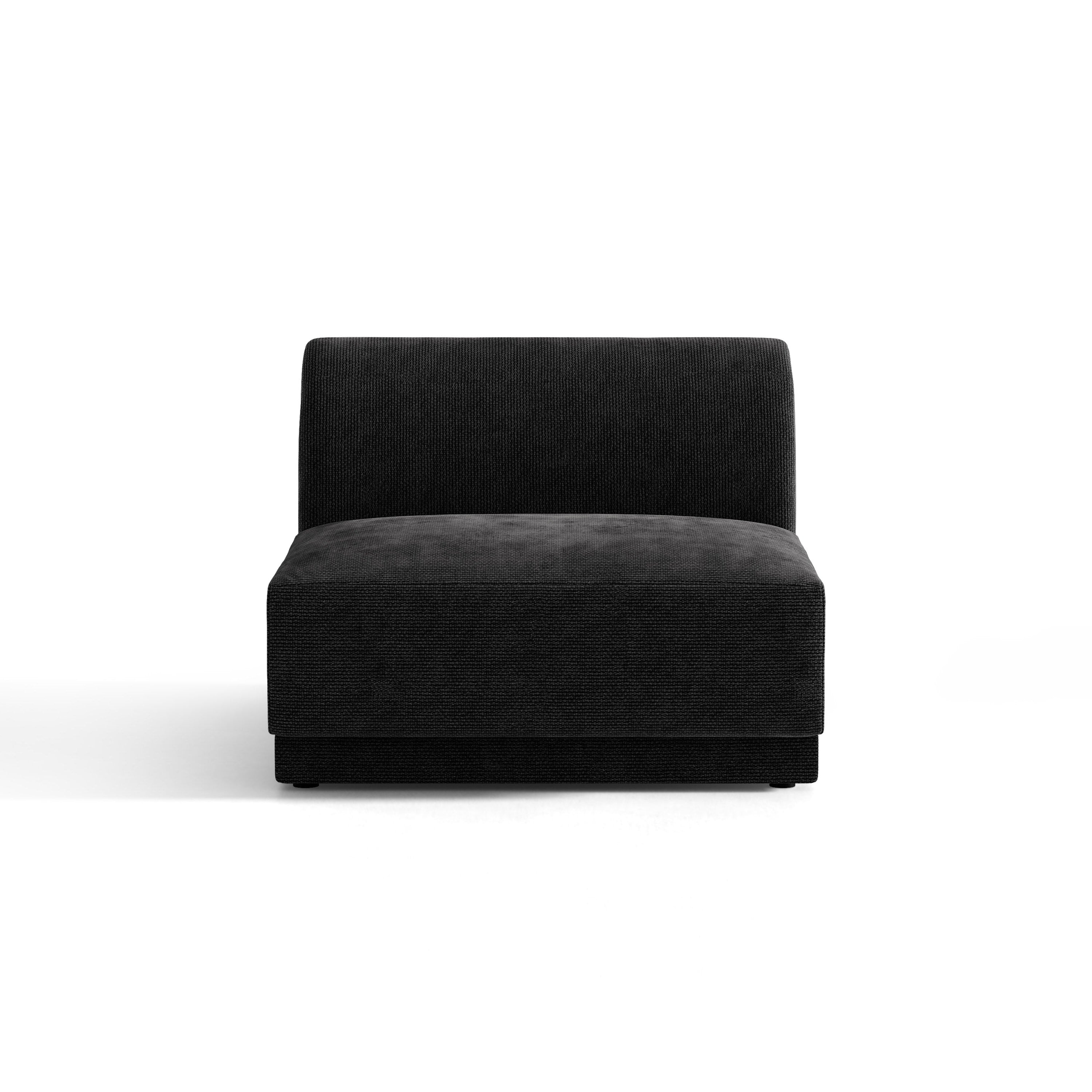 Sessel / Modul MILEY schwarzer Chenille seidig