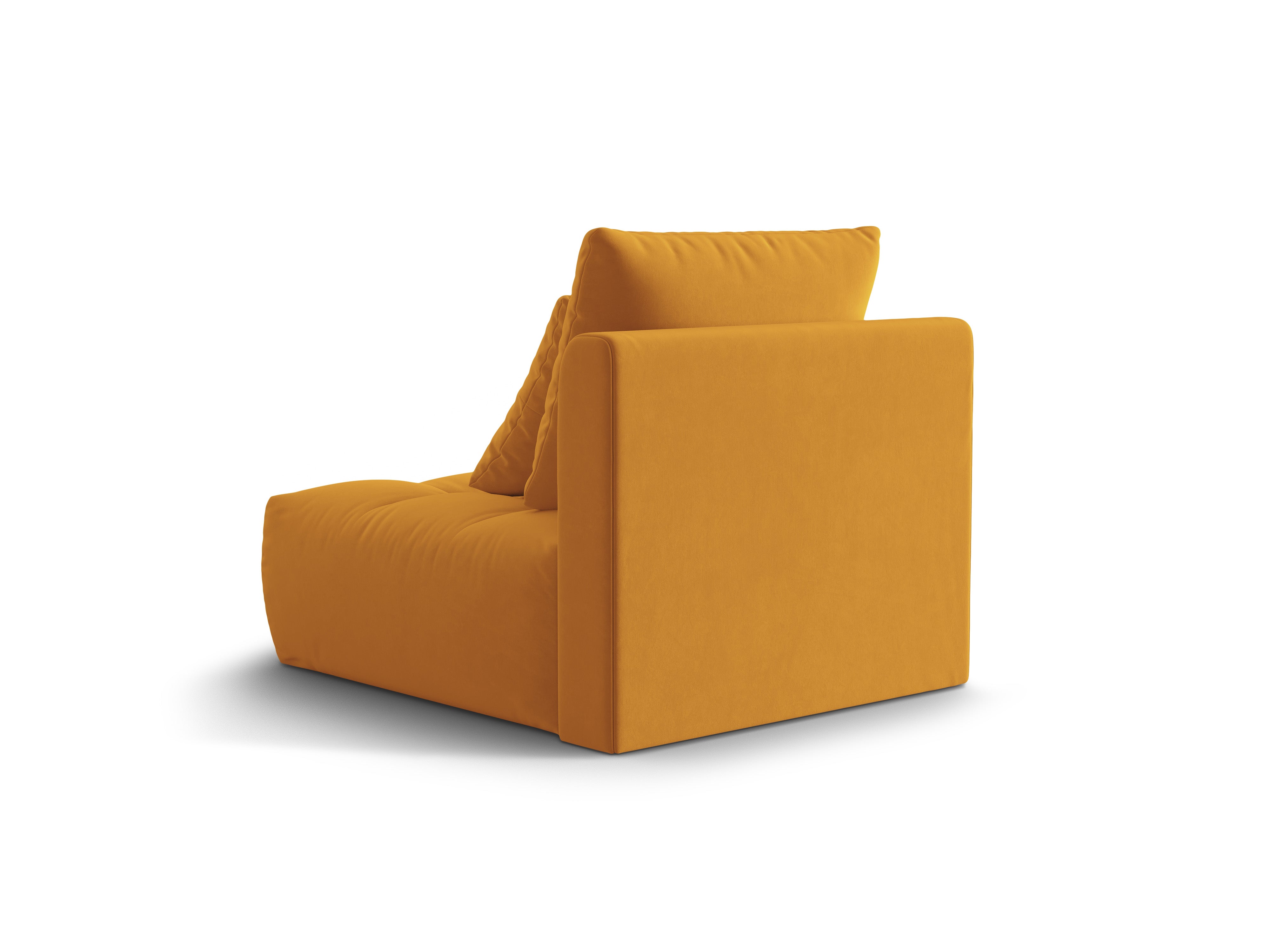 Armchair / velvet module BLOOM yellow
