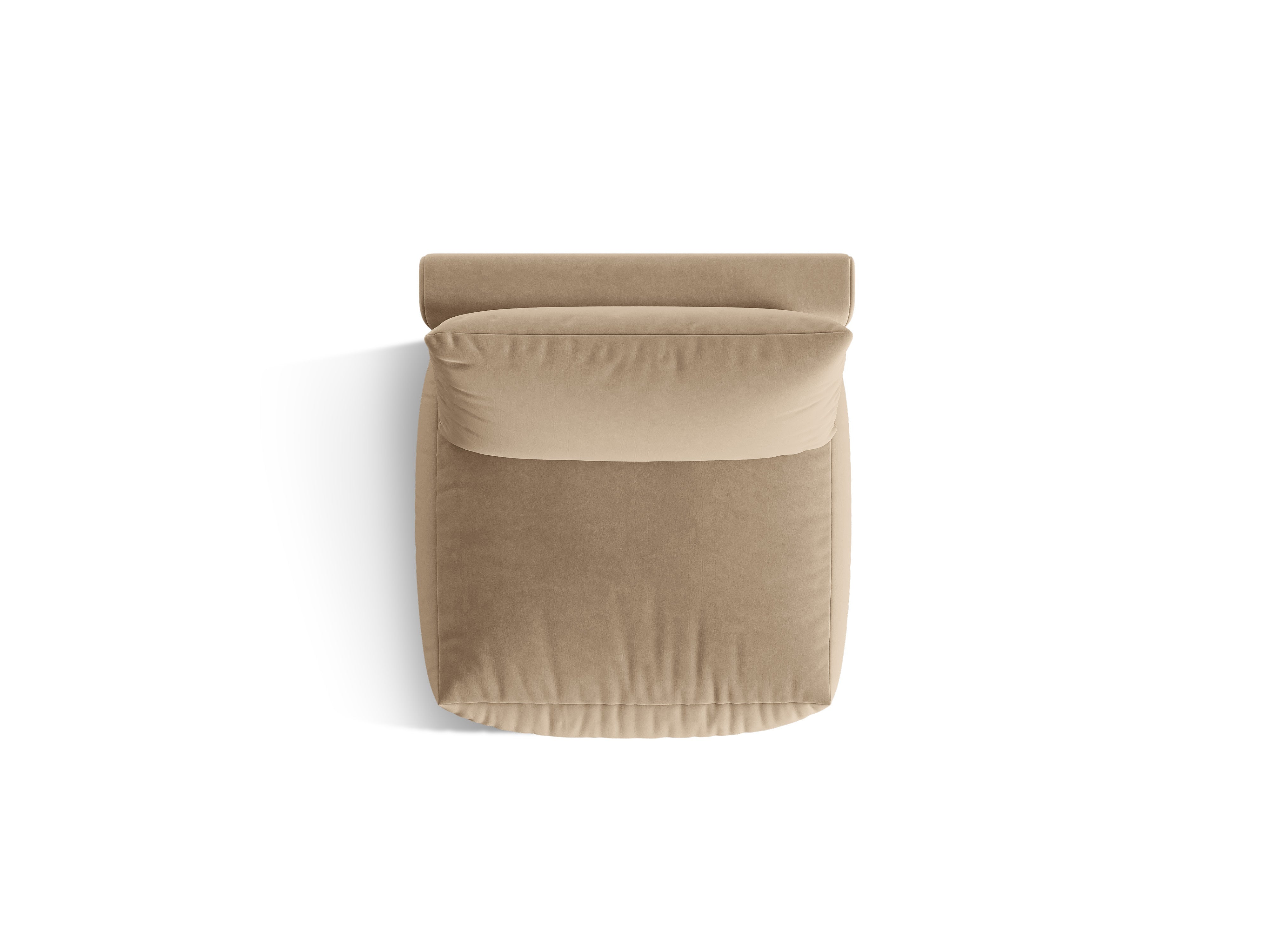 CHRIS Velvet Modular Sofa - Sand Center Element