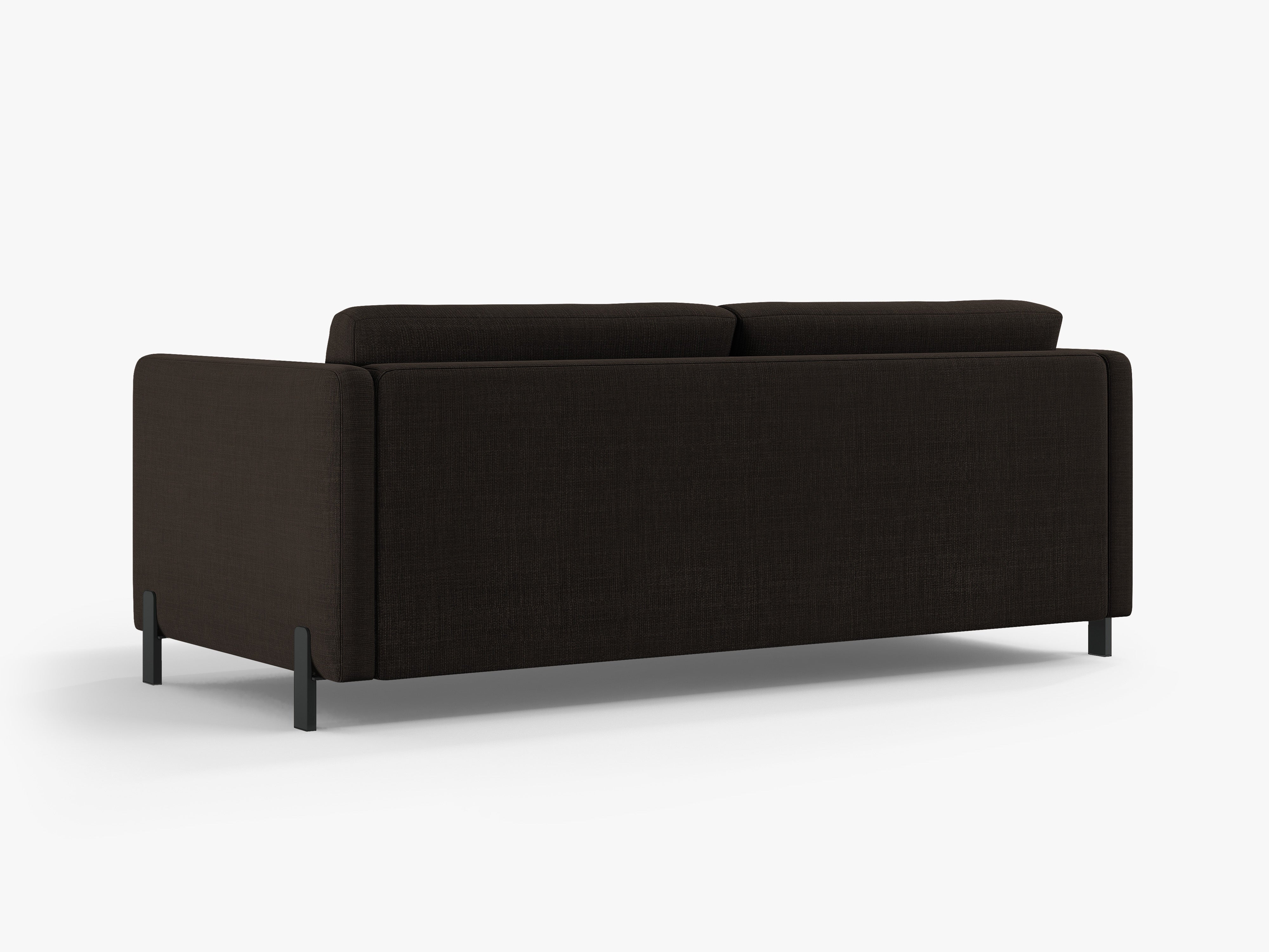 2-seater sofa with sleeping function GLORIA dark gray chenille