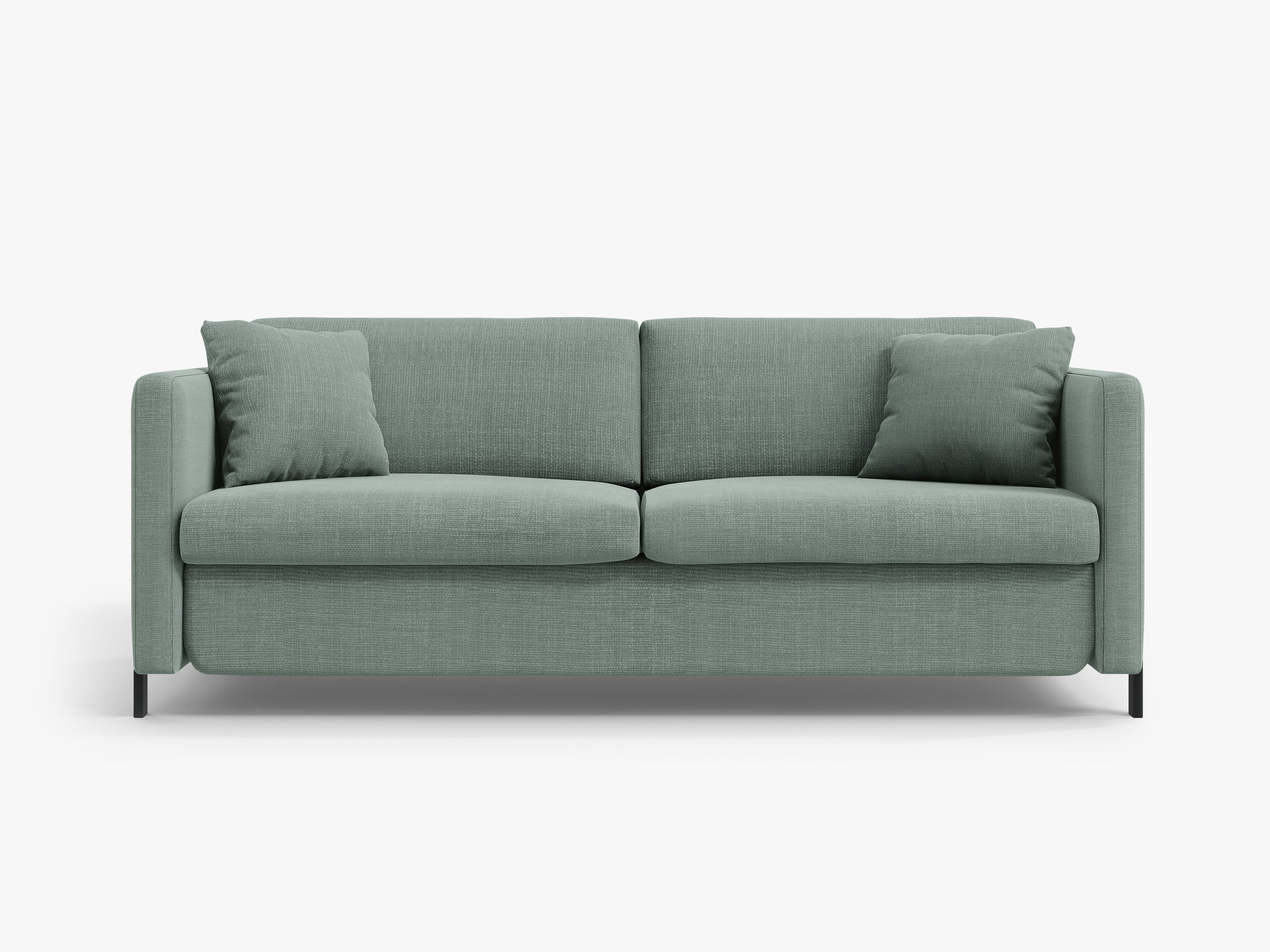 Sofa 2-Sitzer mit Schlaf-Funktion GLORIA mintgrüner Chenille