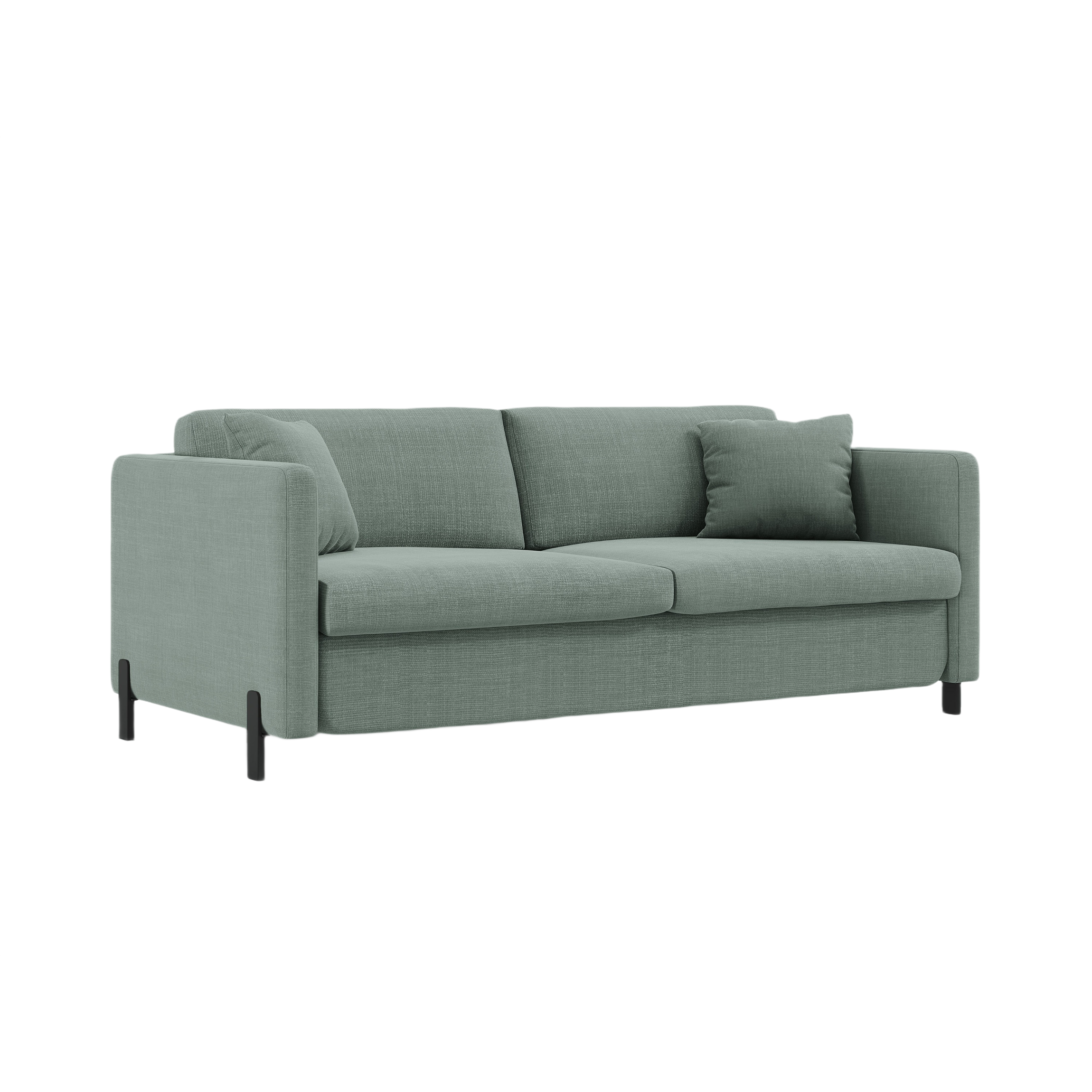 Sofa 2-Sitzer mit Schlaf-Funktion GLORIA mintgrüner Chenille