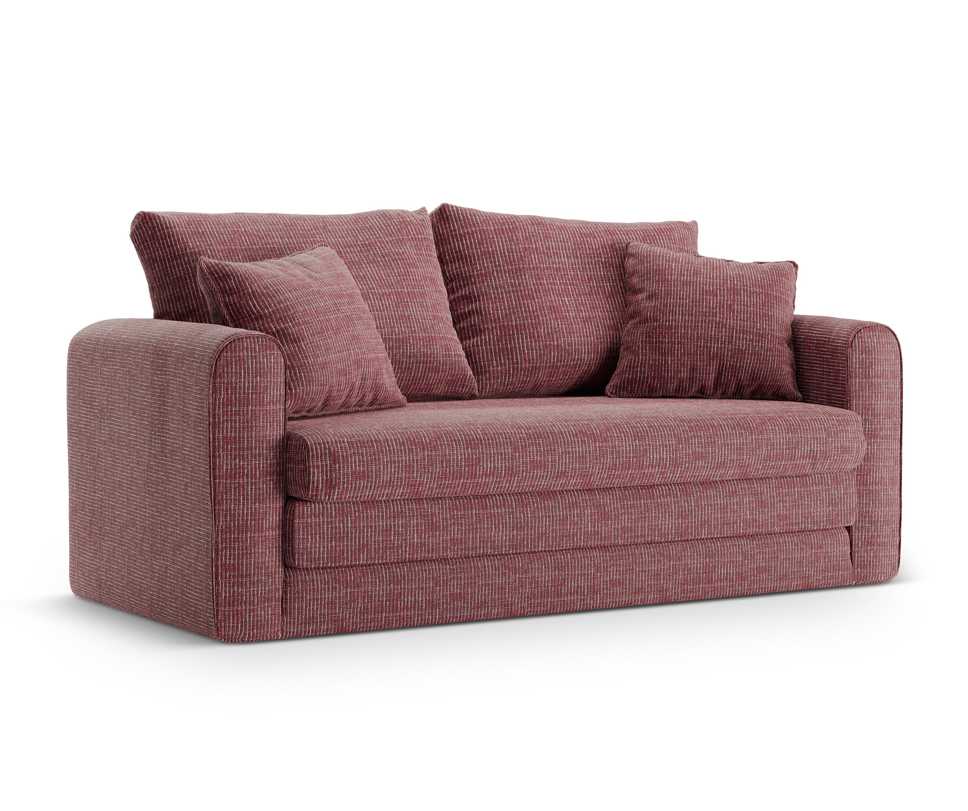 Sofa 2-Sitzer mit Schlaffunktion LIDO rot meliert
