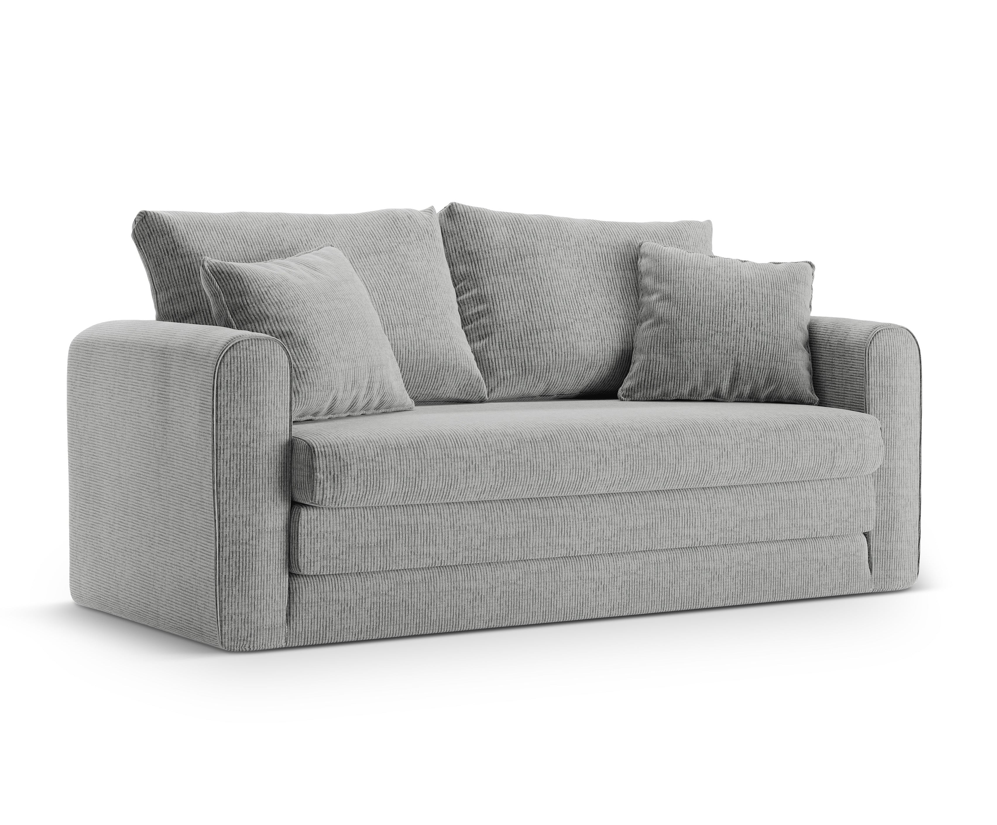 Sofa 2-osobowa z funkcją spania LIDO ciepły szary melanż – Micadoni