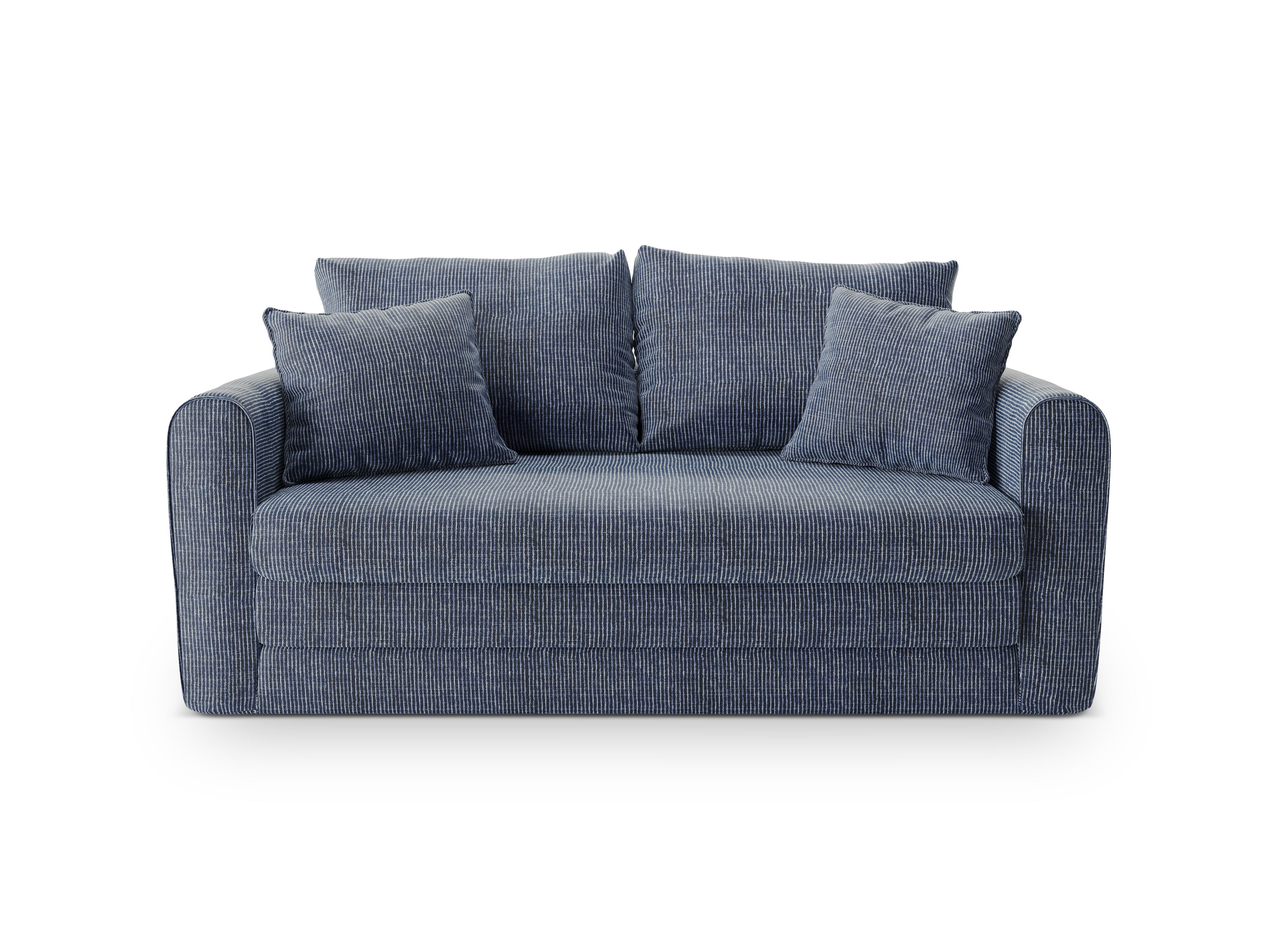 Sofa 2-osobowa z funkcją spania LIDO niebieski melanż – Micadoni