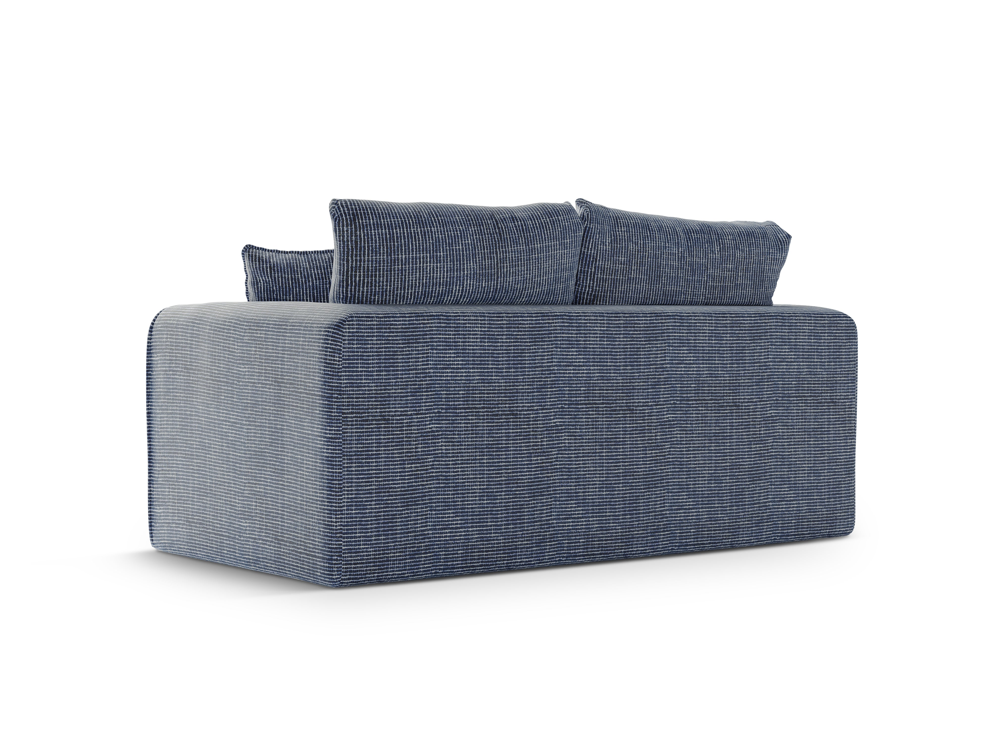 Sofa 2-osobowa z funkcją spania LIDO niebieski melanż – Micadoni