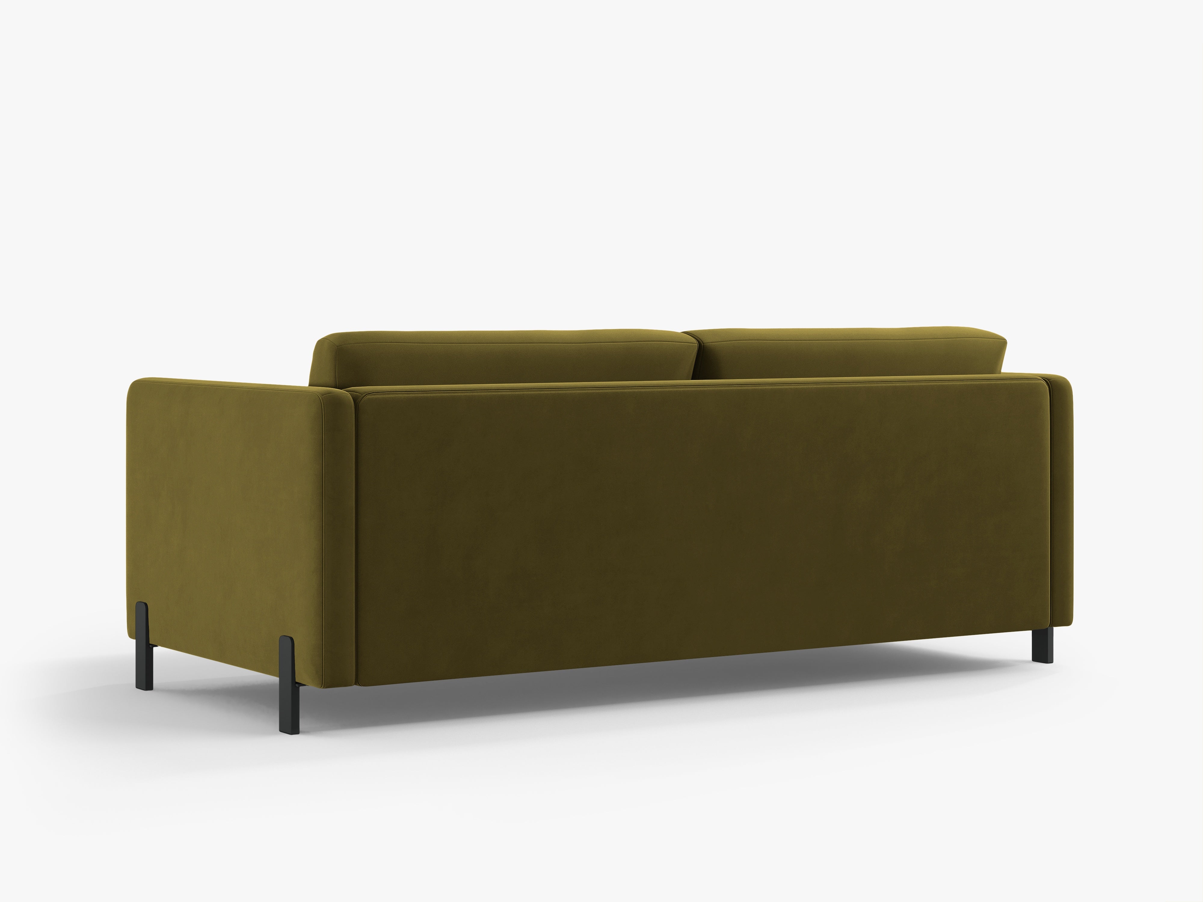 Velvet 2-seater sofa with sleeping function GLORIA green