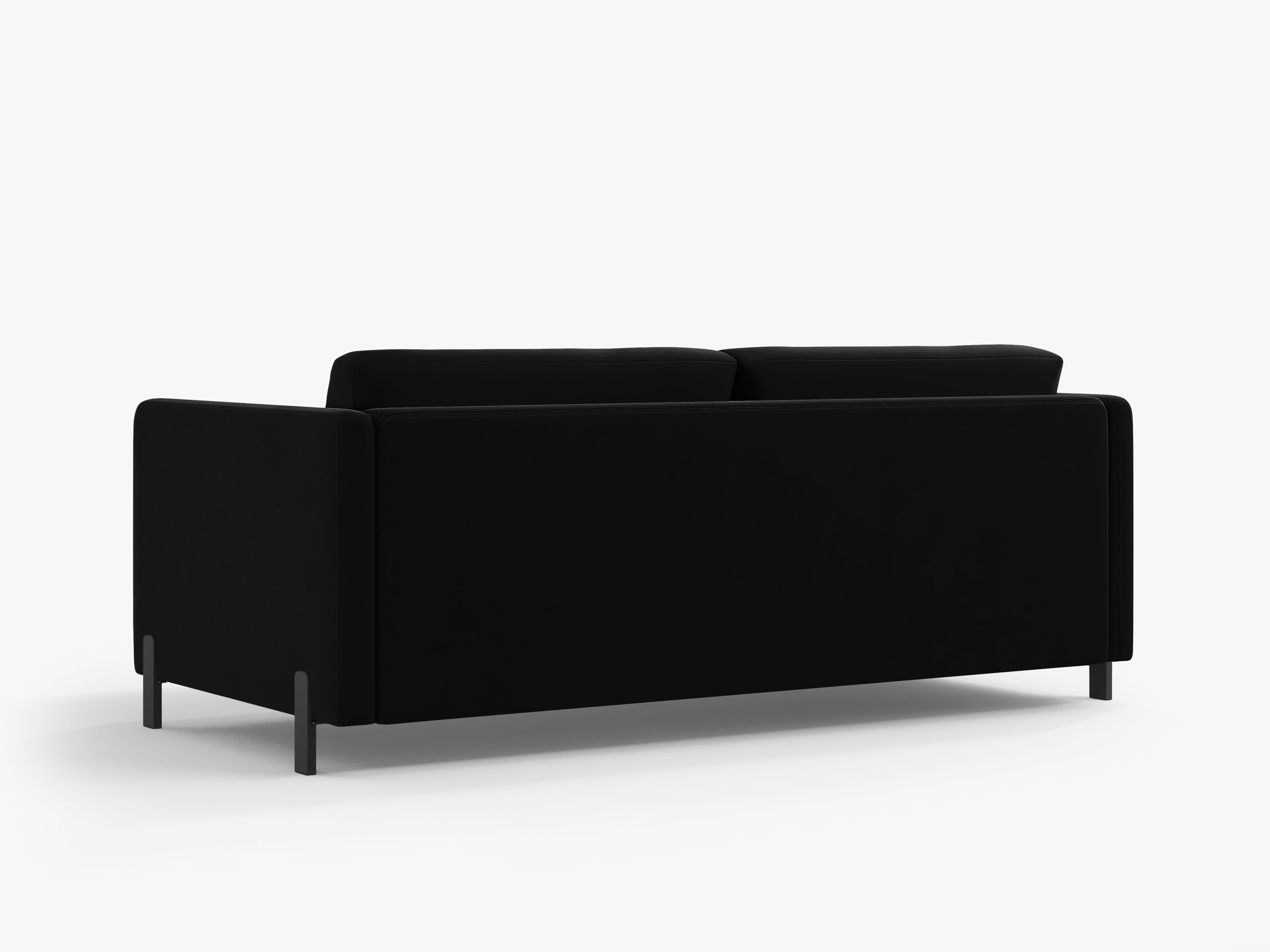 Velvet 2-Seater Sofa with Sleeping Function GLORIA Black
