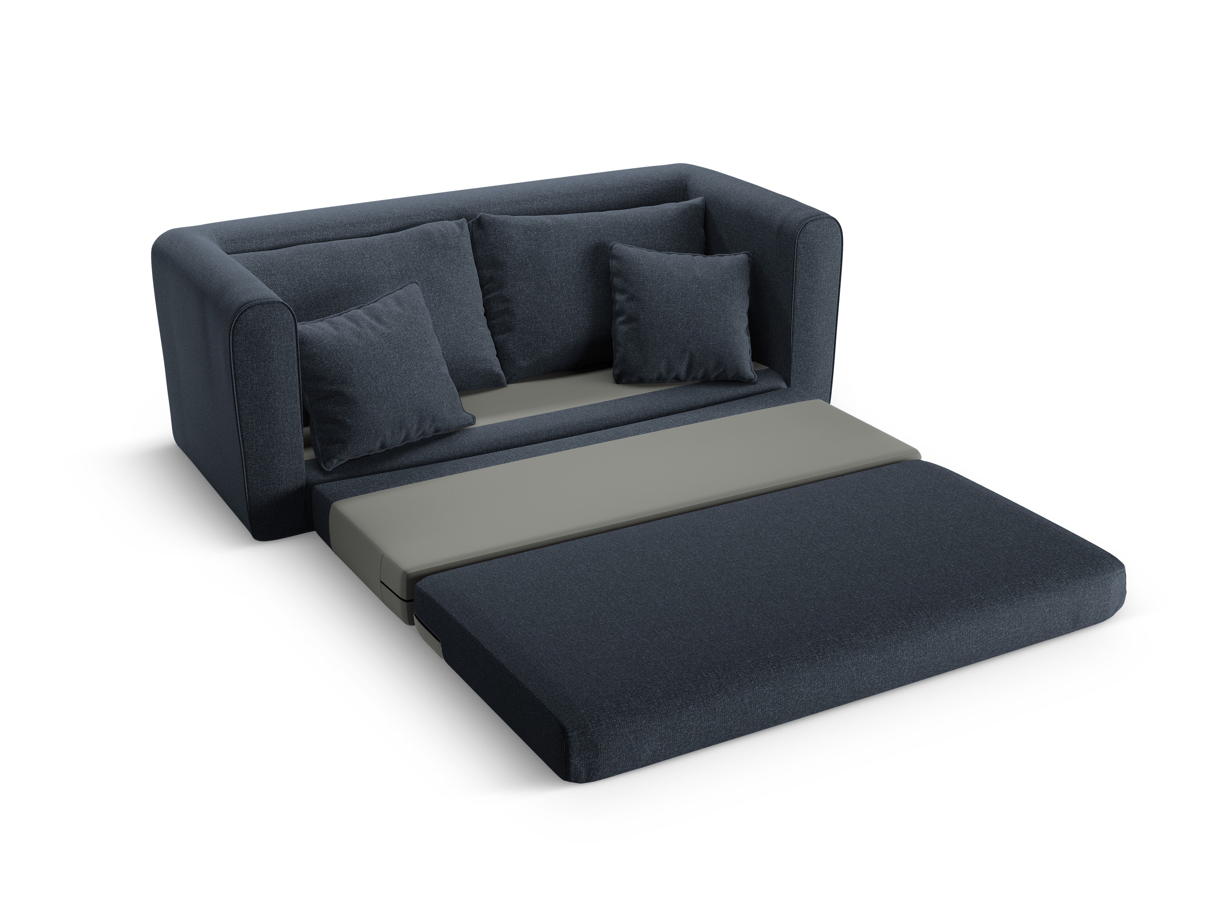 Sofa 2-osobowa z funkcją spania LIDO ciemny niebieski – Micadoni