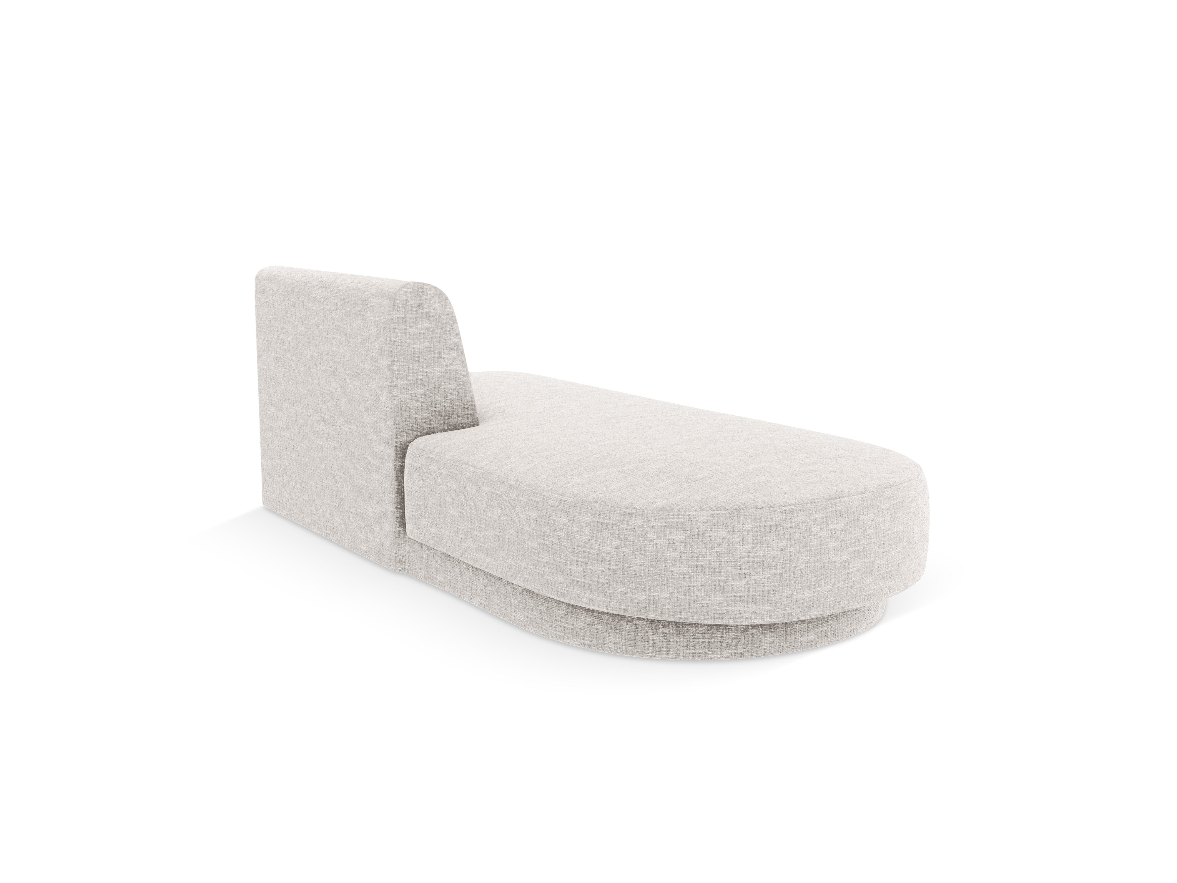 Szezlong 2-sitzig links MILEY graues Chenille