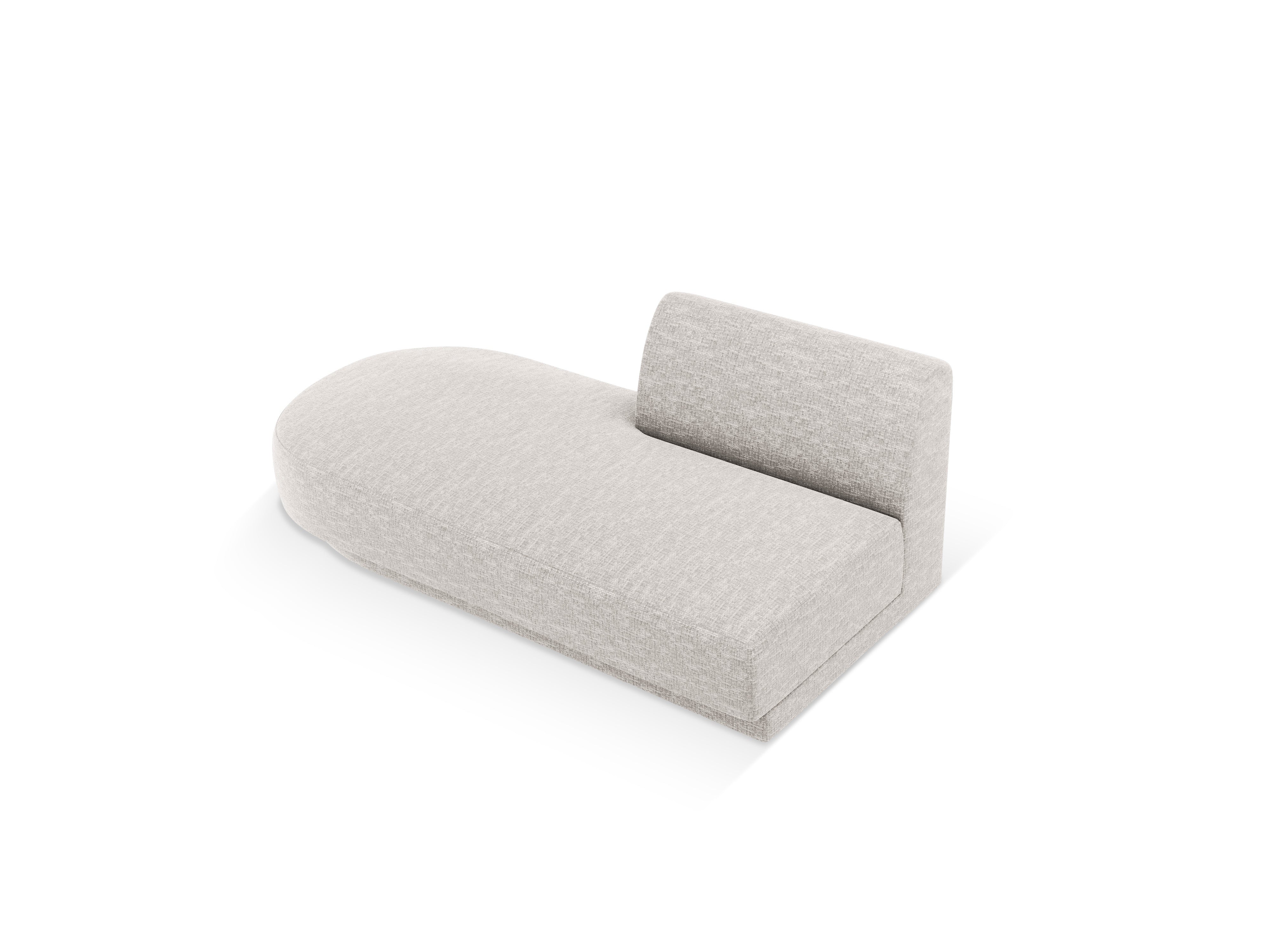 Szezlong 2-sitzig links MILEY graues Chenille