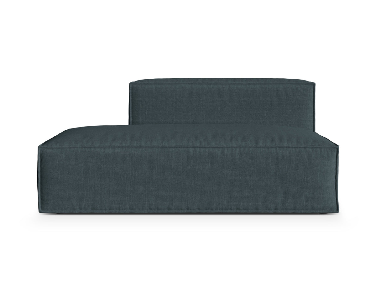 Sofa 3-osobowa z otomaną lewostronną NURIA ciemny petrol – Micadoni