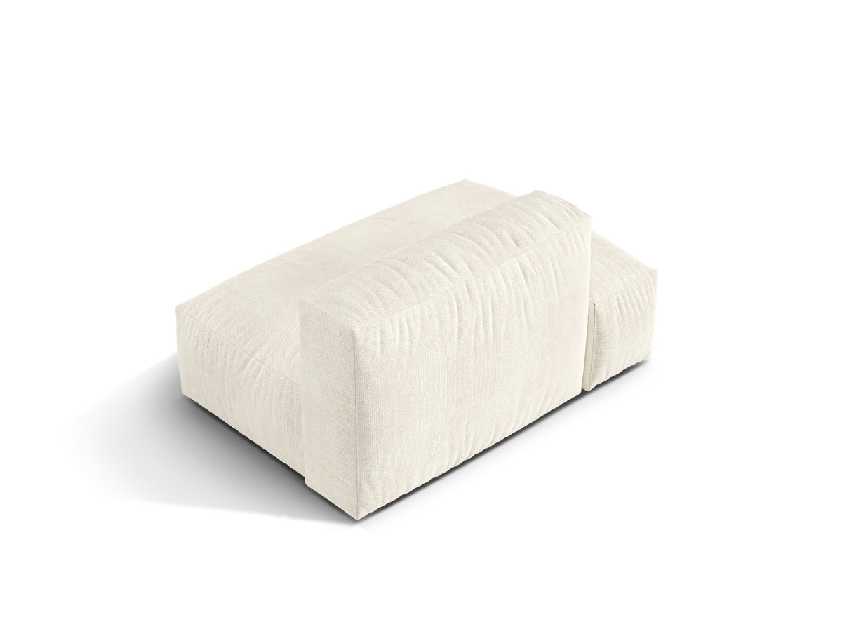 Sofa z otomaną lewostronną MARTINA ecru boucle – ujęcie tylne