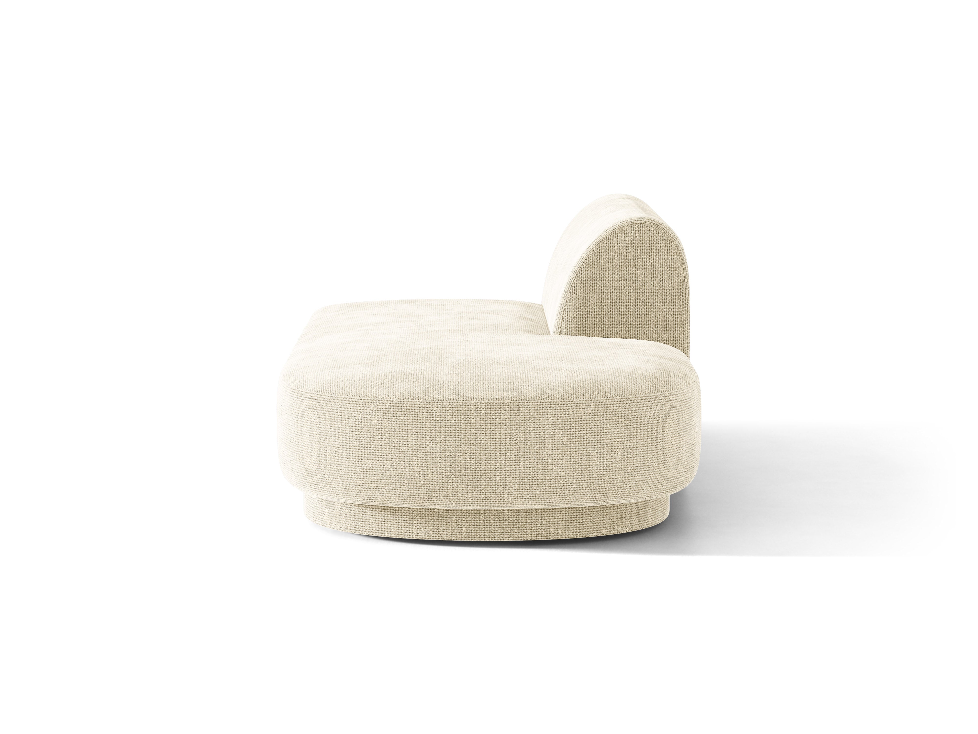 Szezlong 2-sitzer rechts MILEY hellbeige samtseide