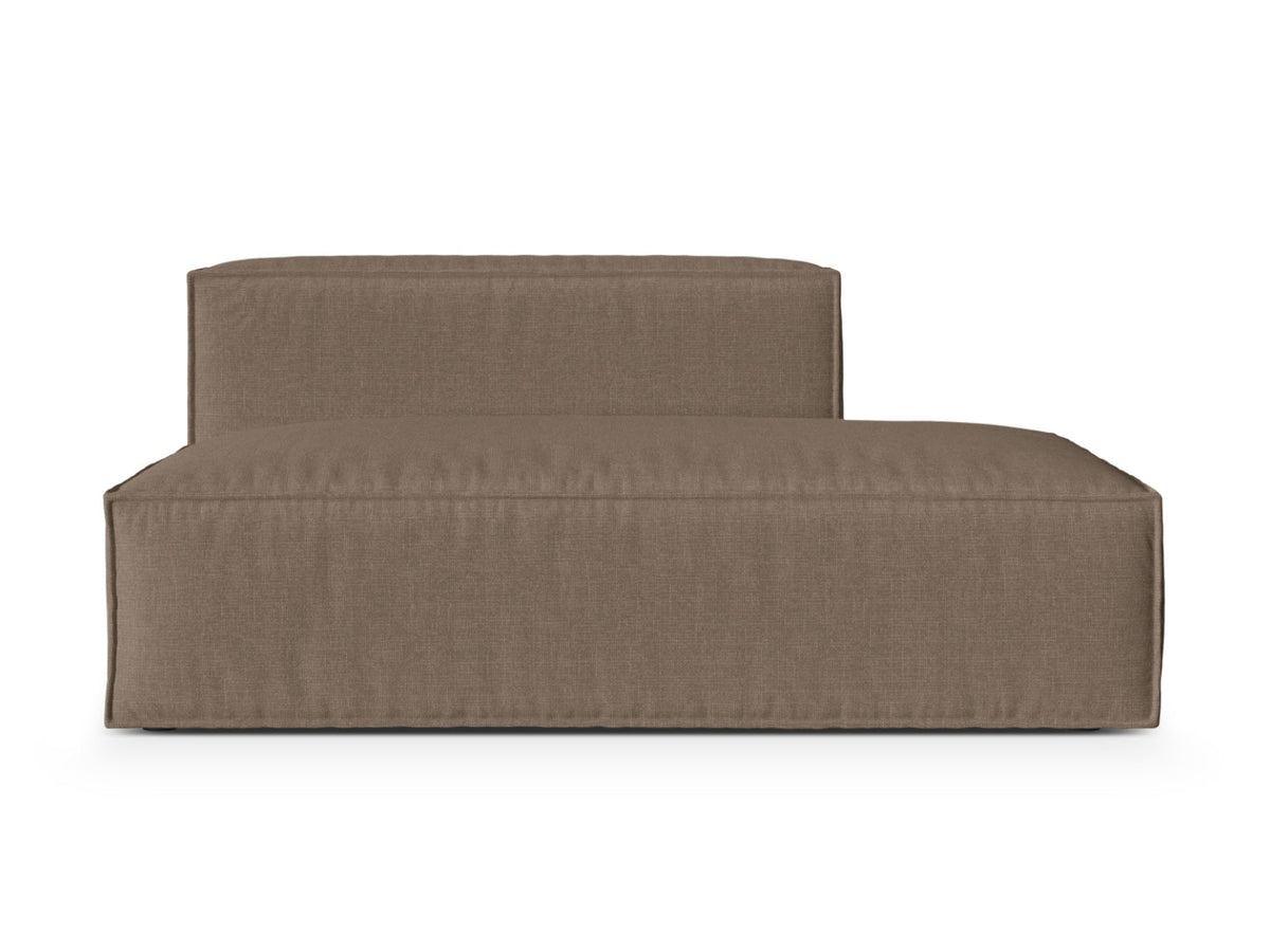Sofa 3-osobowa z otomaną prawostronną NURIA cappuccino – Micadoni