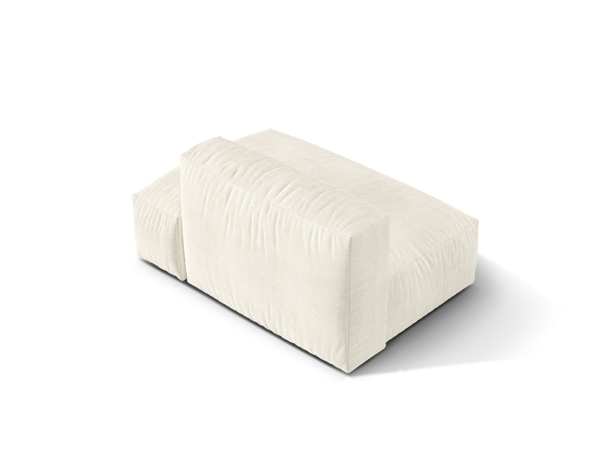 Sofa z otomaną prawostronną MARTINA ecru boucle – ujęcie tylne