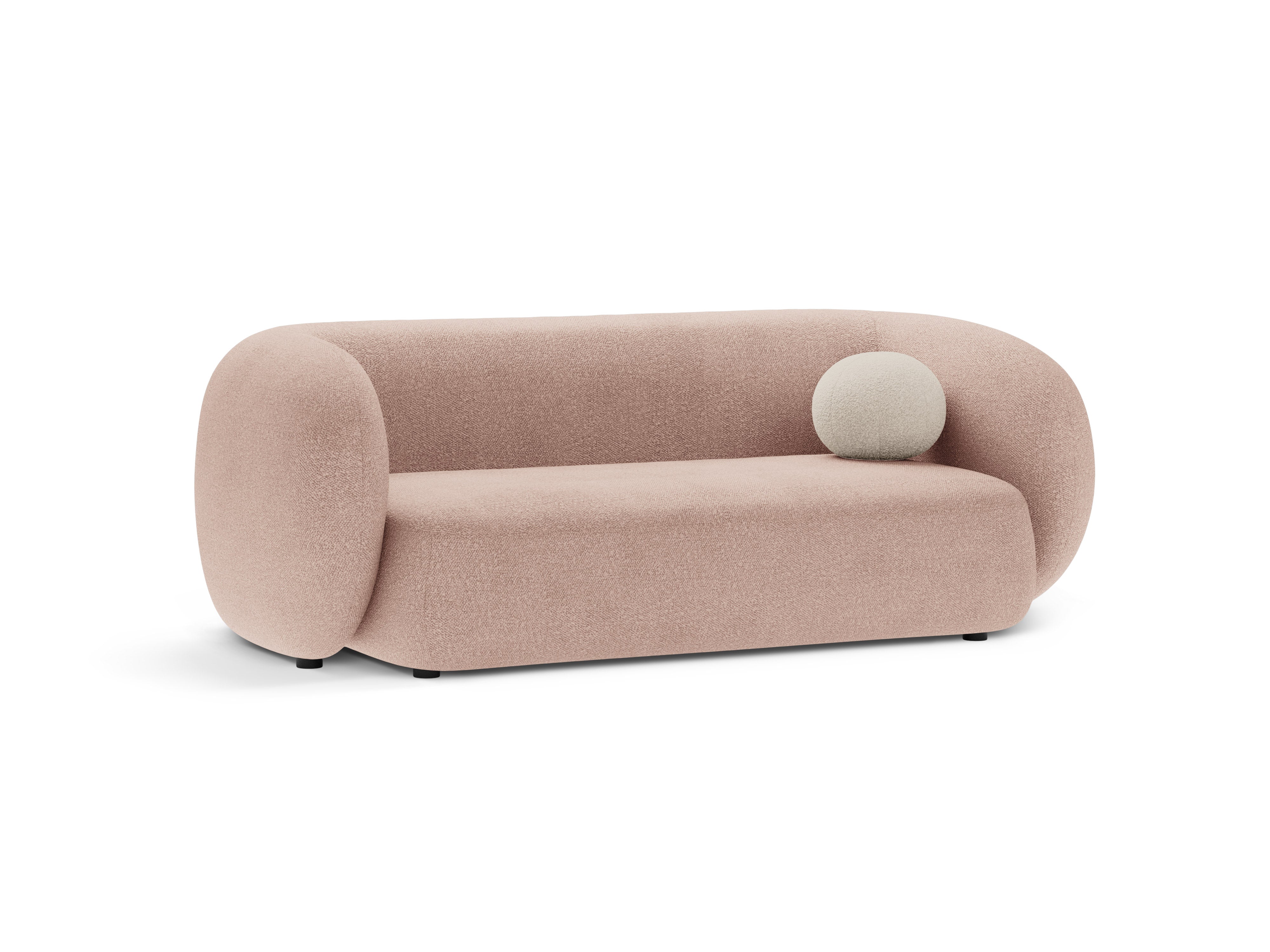 Sofa 2-osobowa KATE różowy boucle – Micadoni