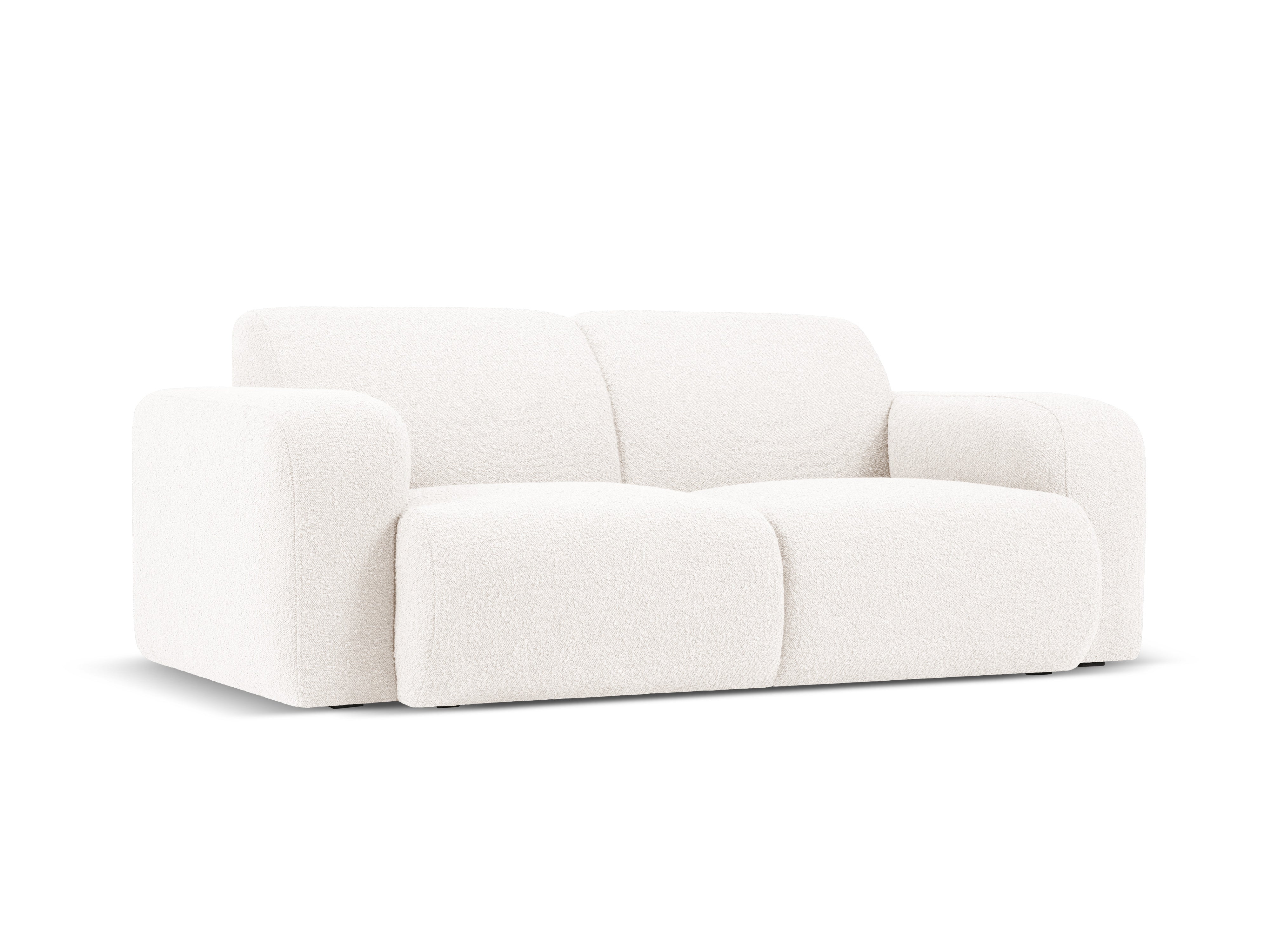 Sofa w tkaninie boucle 2-osobowa MOLINO biały – Micadoni