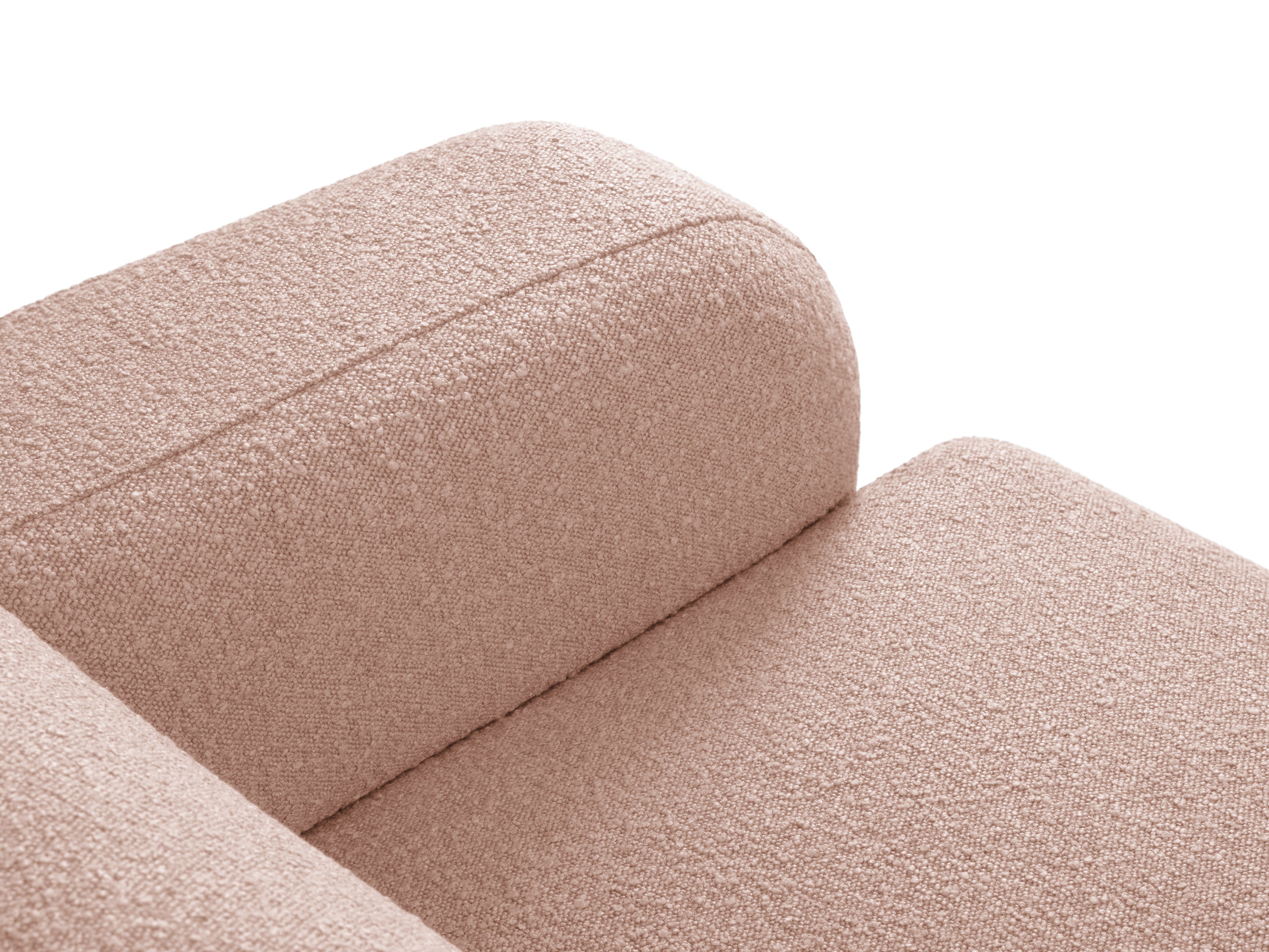 Sofa w tkaninie boucle 2-osobowa MOLINO pudrowy róż – Micadoni