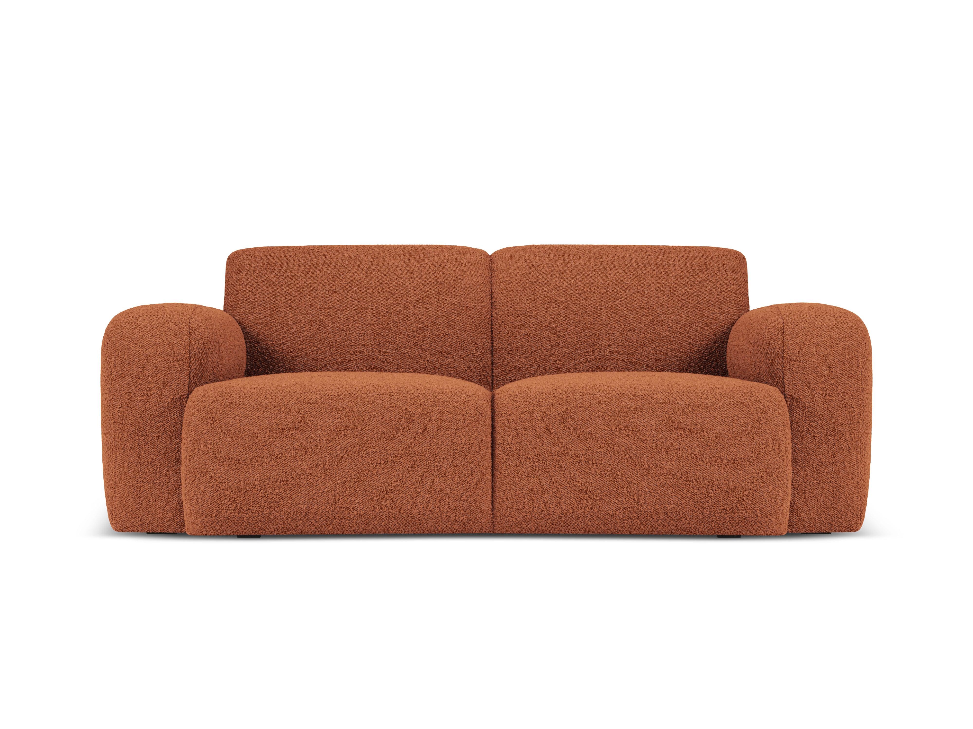 Sofa w tkaninie boucle 2-osobowa MOLINO terracotta Micadoni Eye on Design