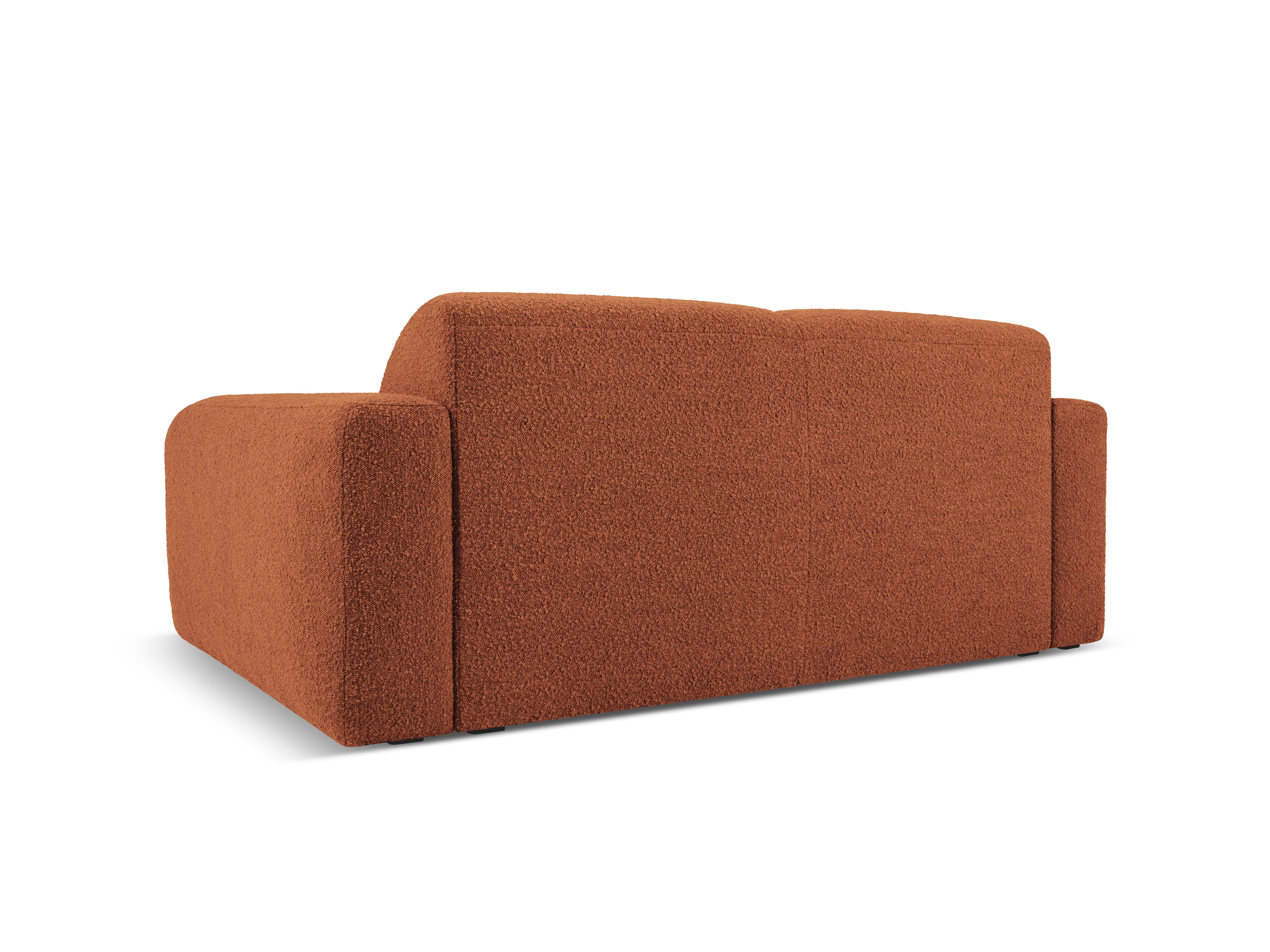 Sofa w tkaninie boucle 2-osobowa MOLINO terracotta Micadoni Eye on Design
