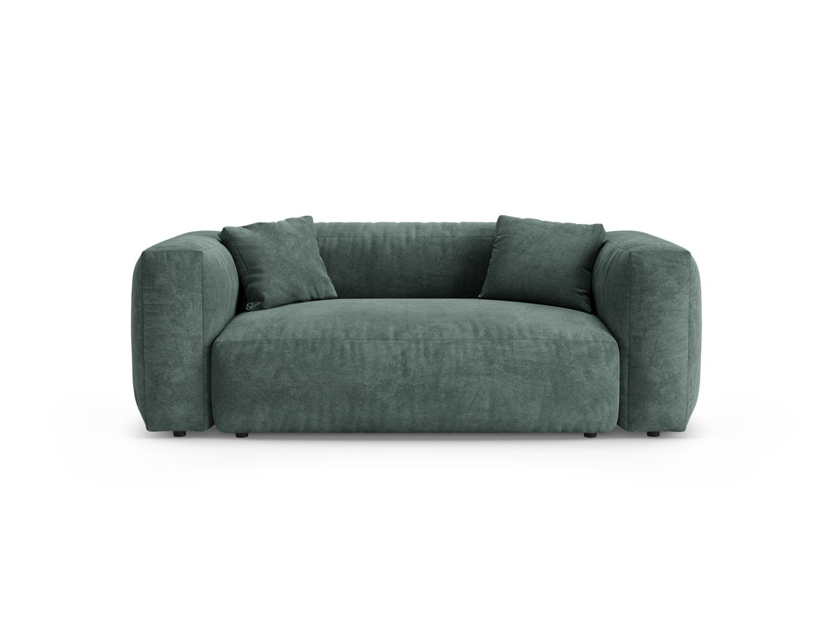 Sofa aksamitna 2-osobowa MARTINA petrol – Micadoni