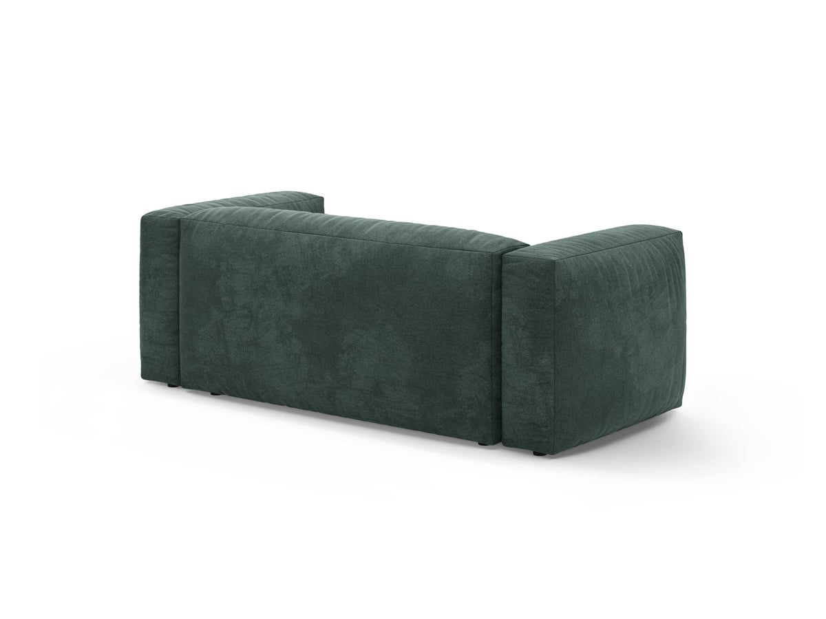 Sofa aksamitna 2-osobowa MARTINA petrol – ujęcie tylne