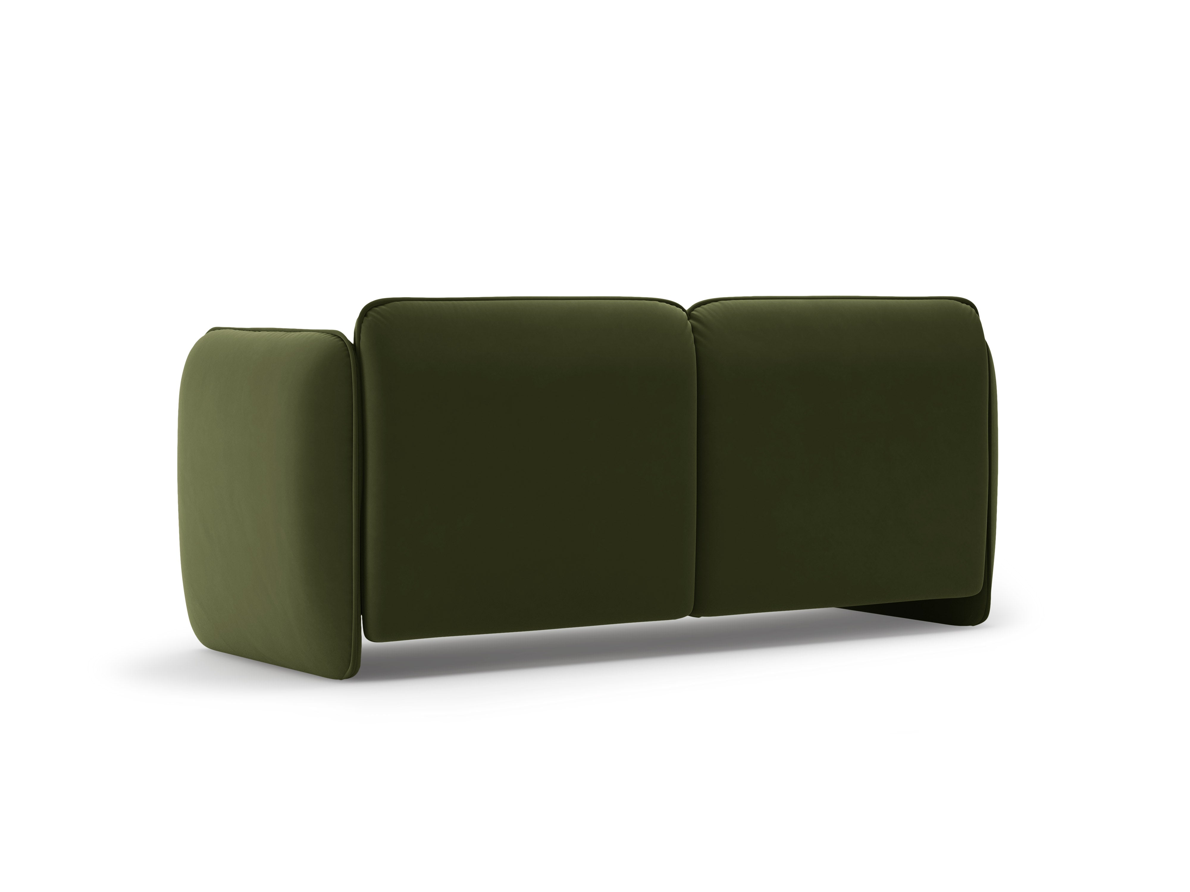 Sofa für 2 Personen aus Samt GEORGIA in Militärgrün