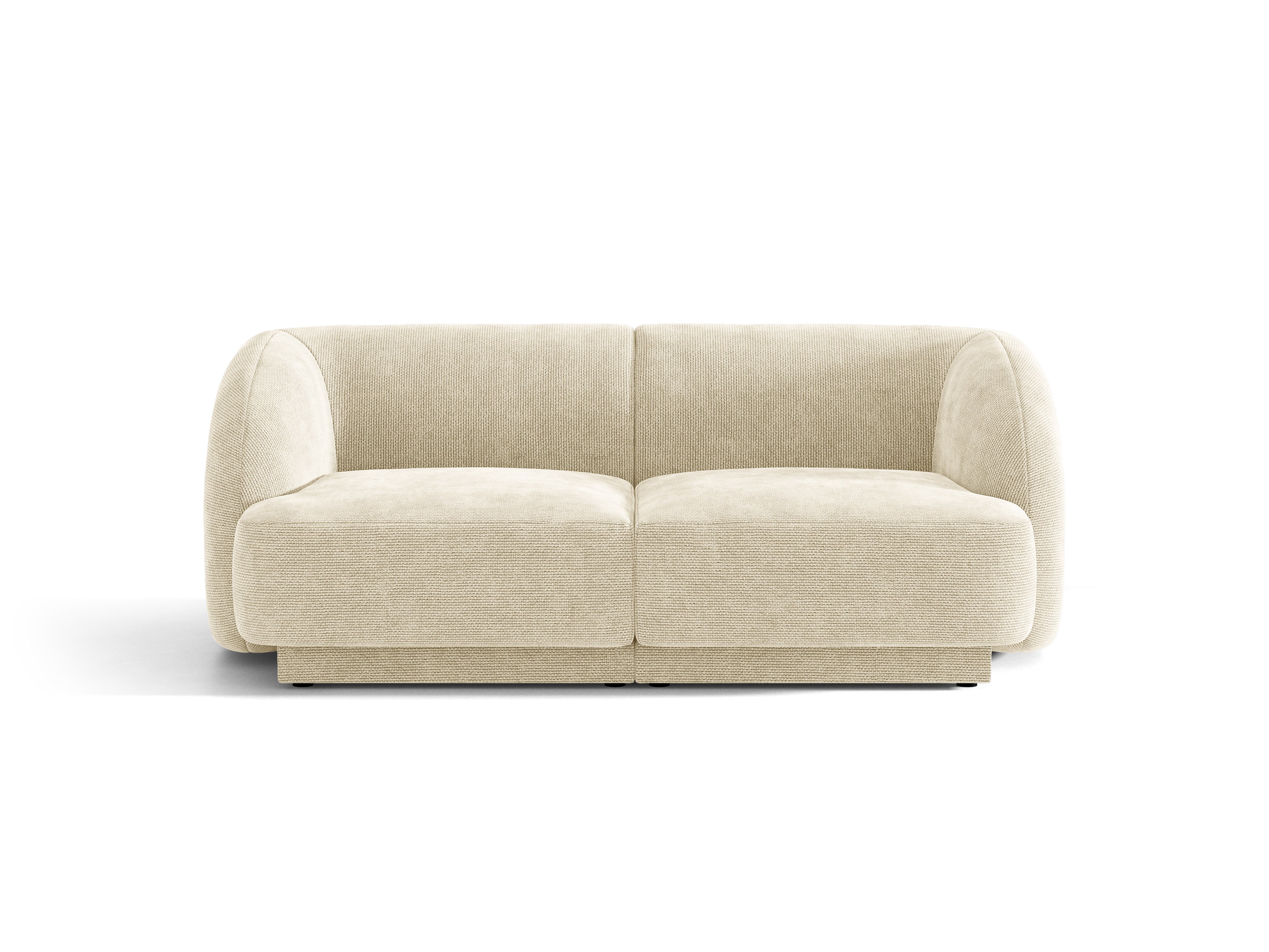 Sofa 2-osobowa MILEY jasnobeżowy szenil jedwabisty – Micadoni