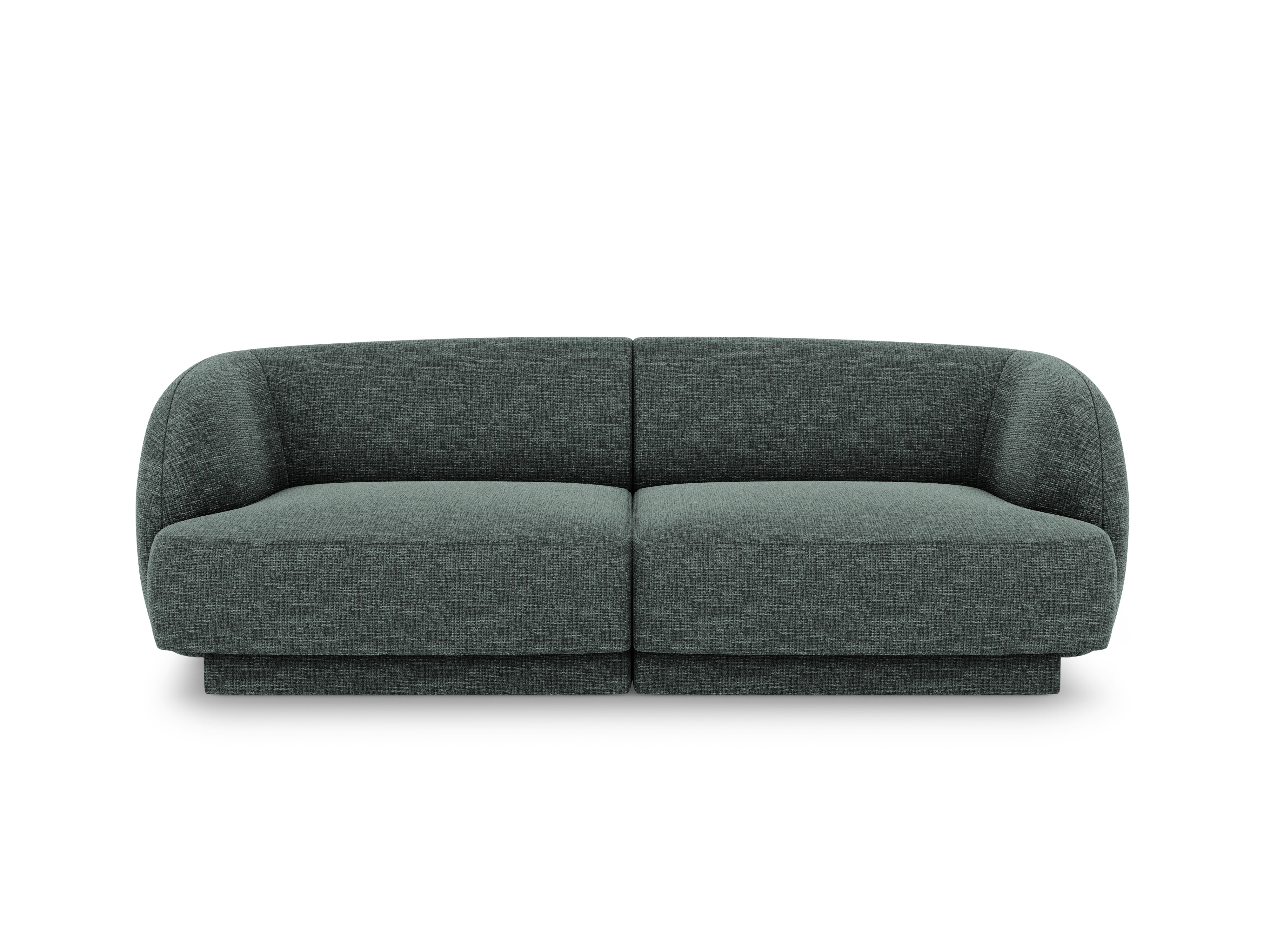 Sofa w tkaninie szenilowej 2-osobowa MILEY petrol Micadoni Eye on Design