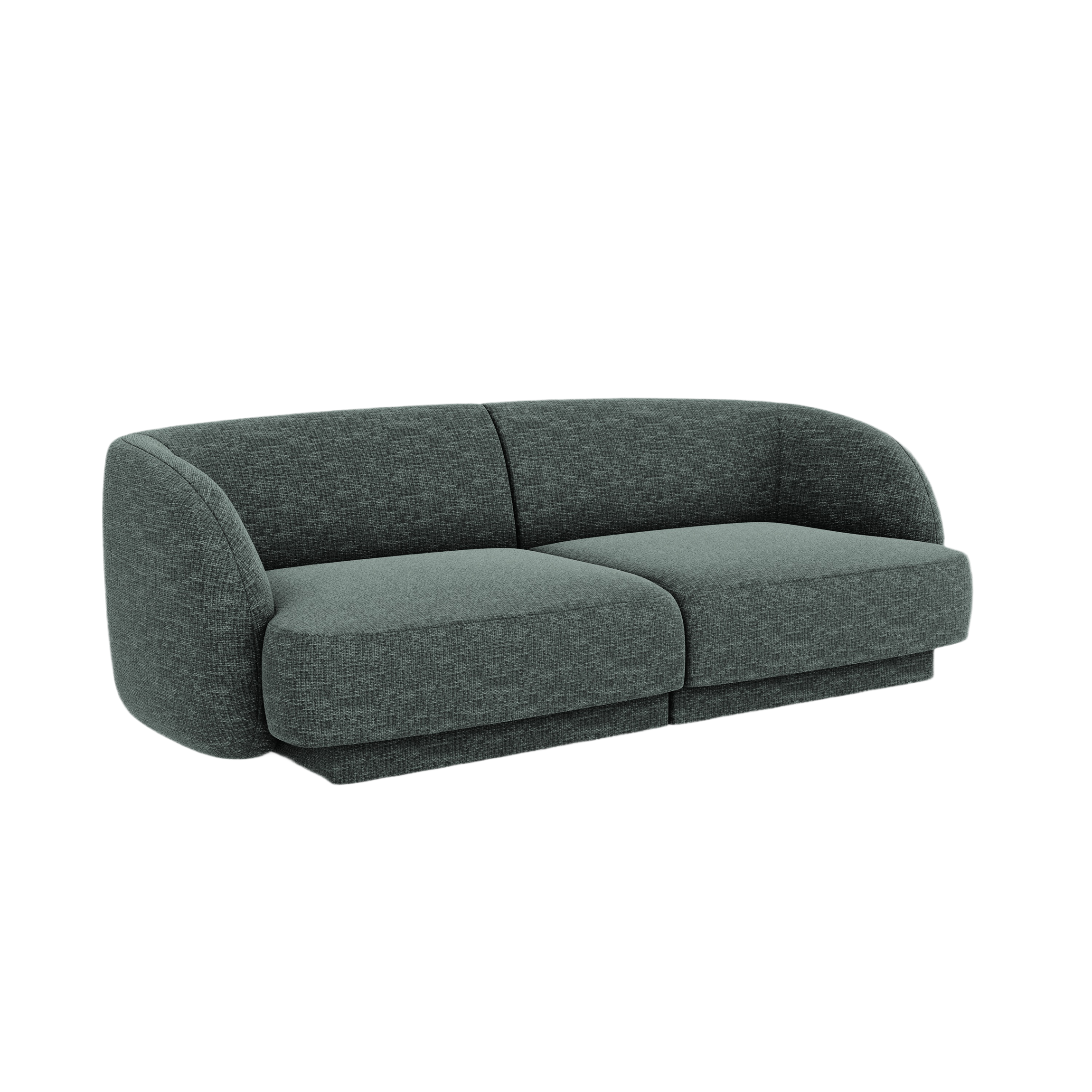 Sofa 2-sitzig MILEY petrol Chenille seidig