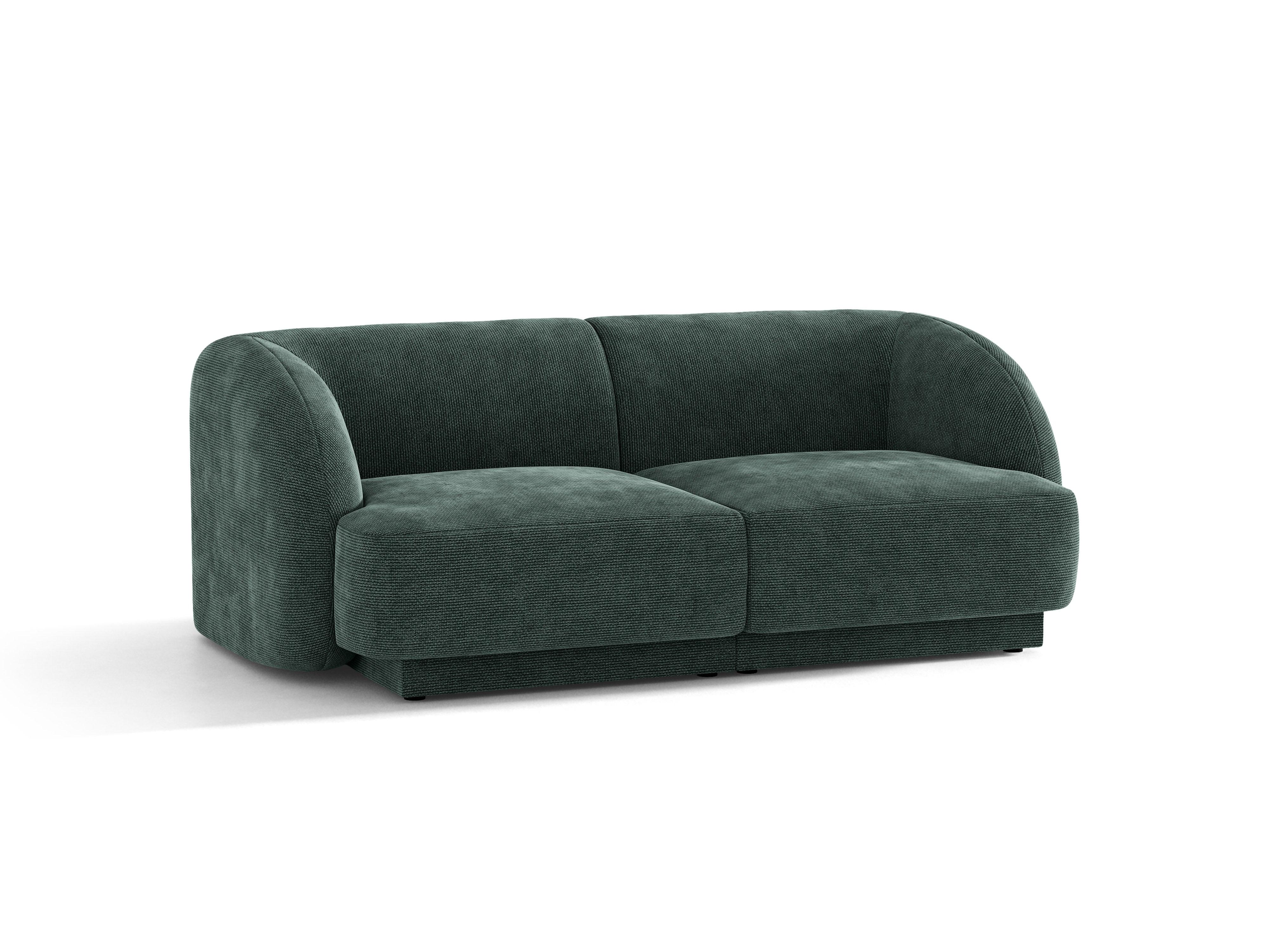 Sofa 2-osobowa MILEY petrol szenil jedwabisty do salonu